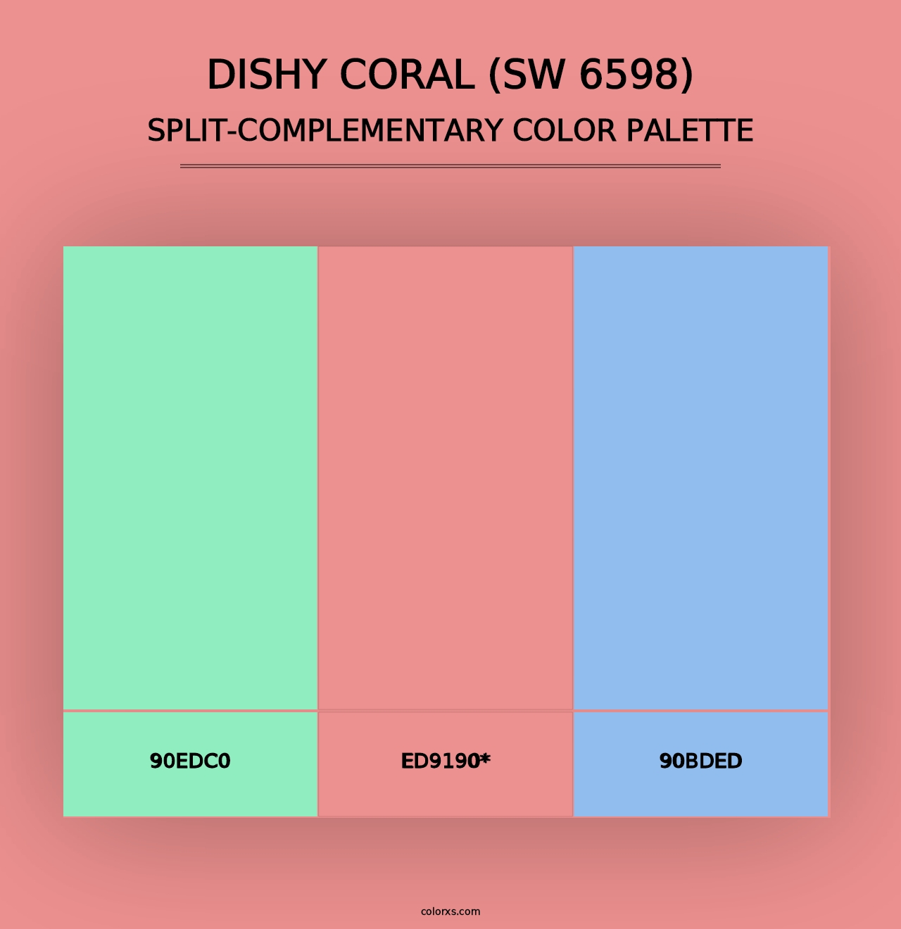 Dishy Coral (SW 6598) - Split-Complementary Color Palette