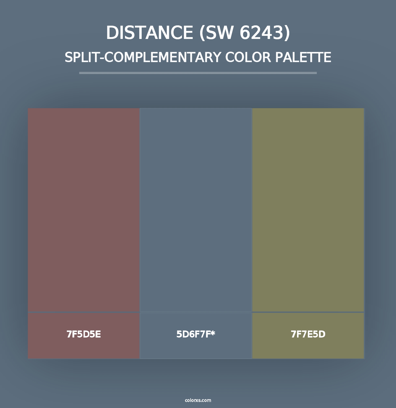 Distance (SW 6243) - Split-Complementary Color Palette