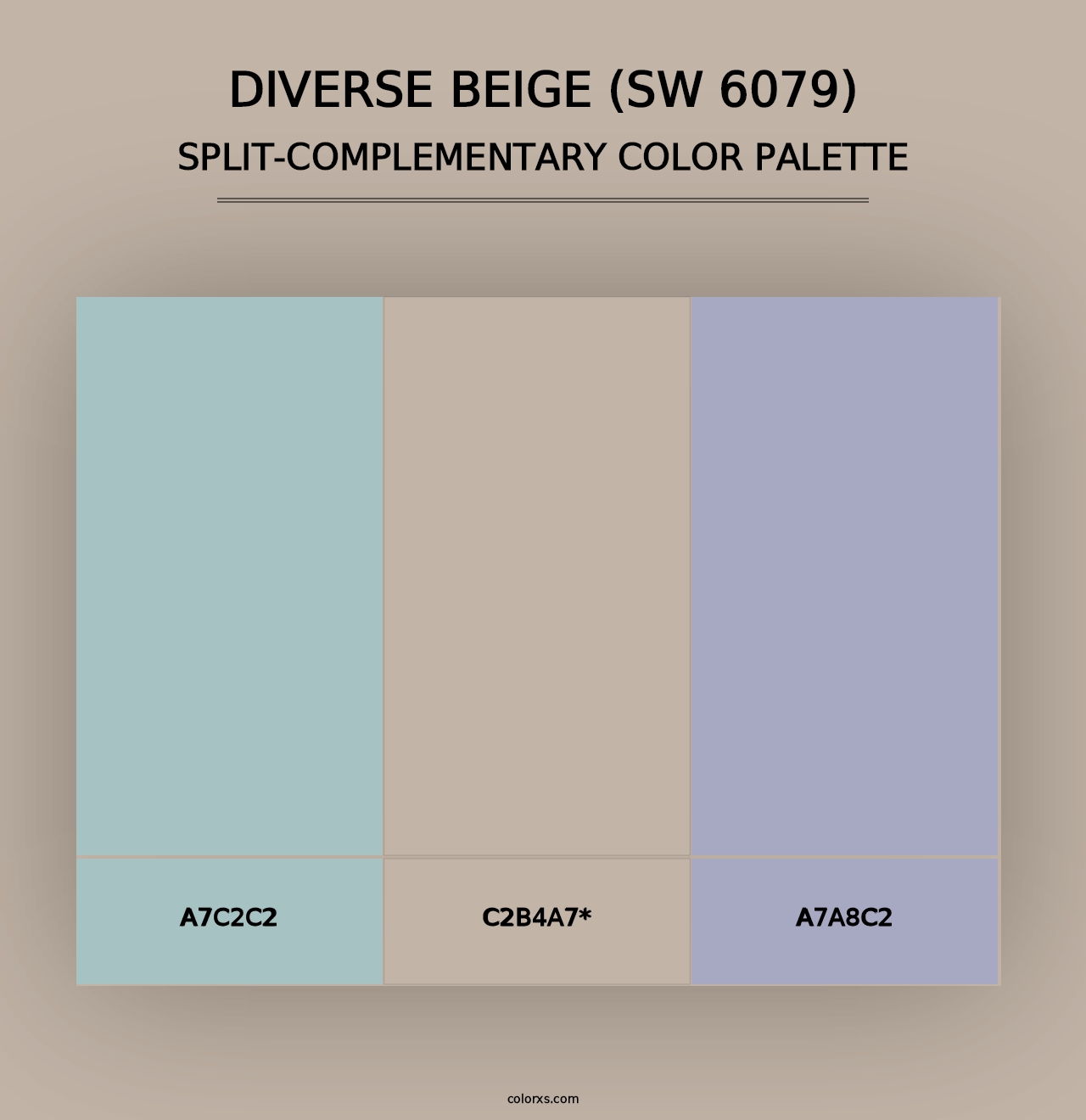 Diverse Beige (SW 6079) - Split-Complementary Color Palette