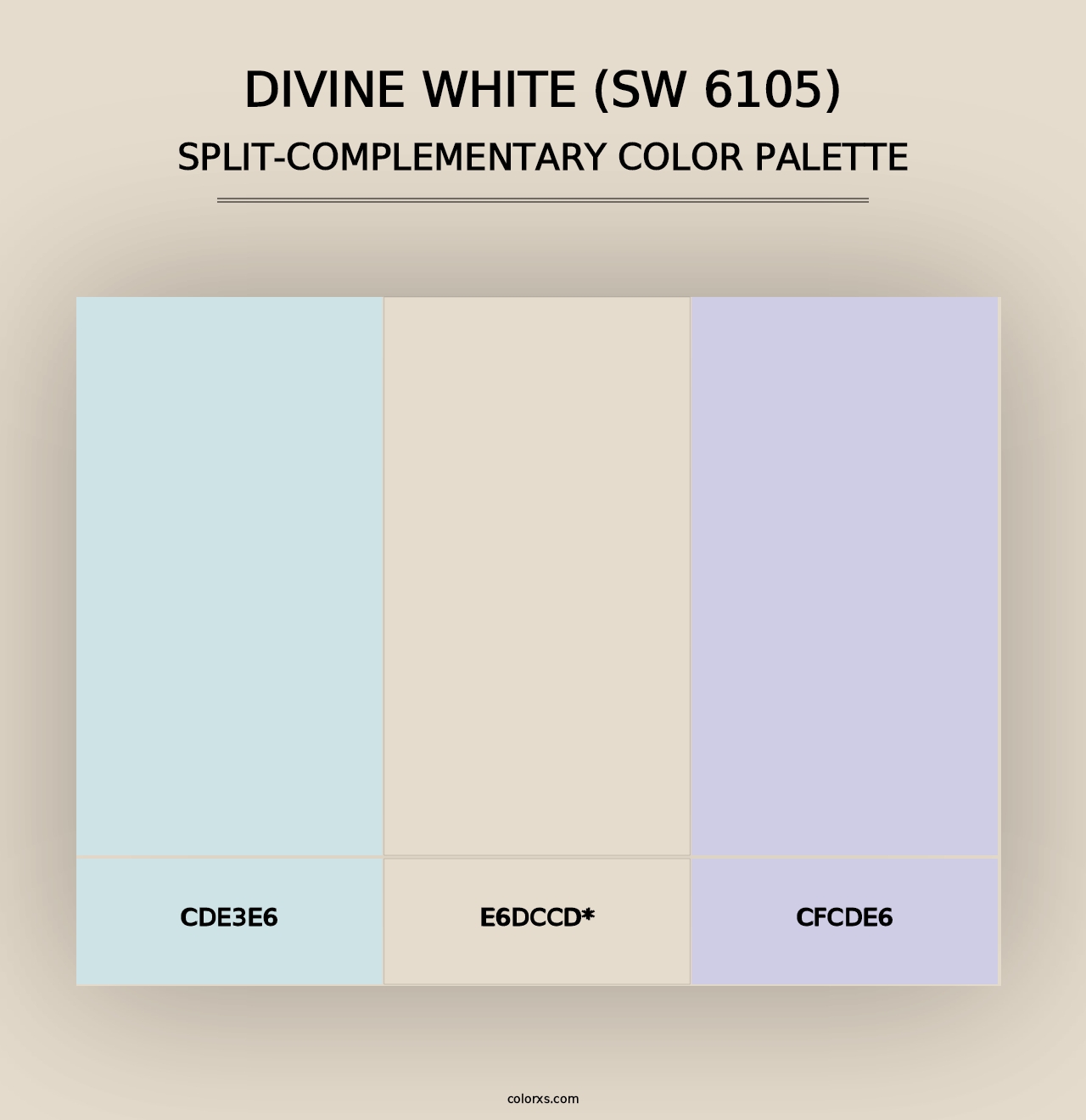 Divine White (SW 6105) - Split-Complementary Color Palette