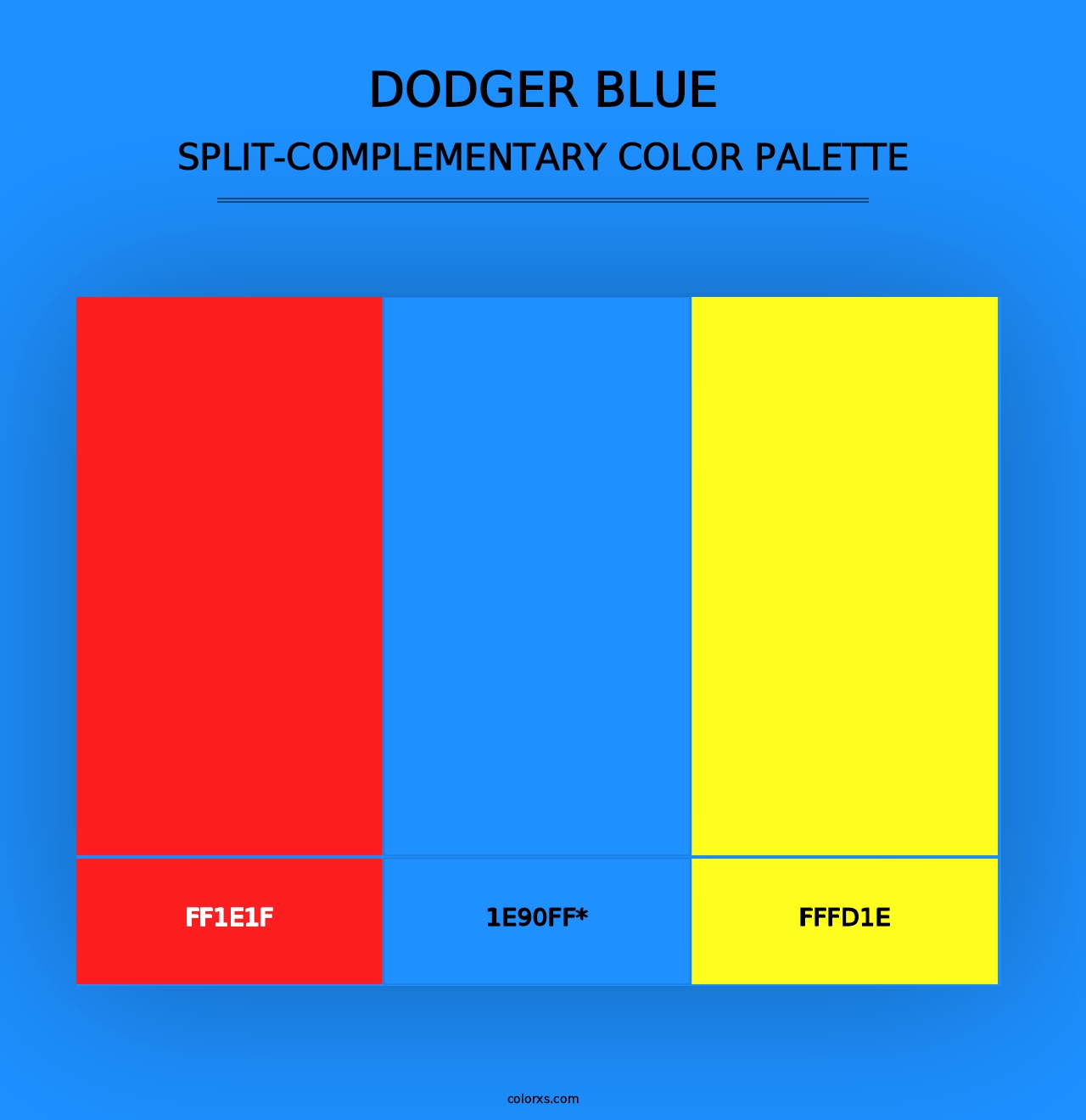 Dodger blue - Split-Complementary Color Palette