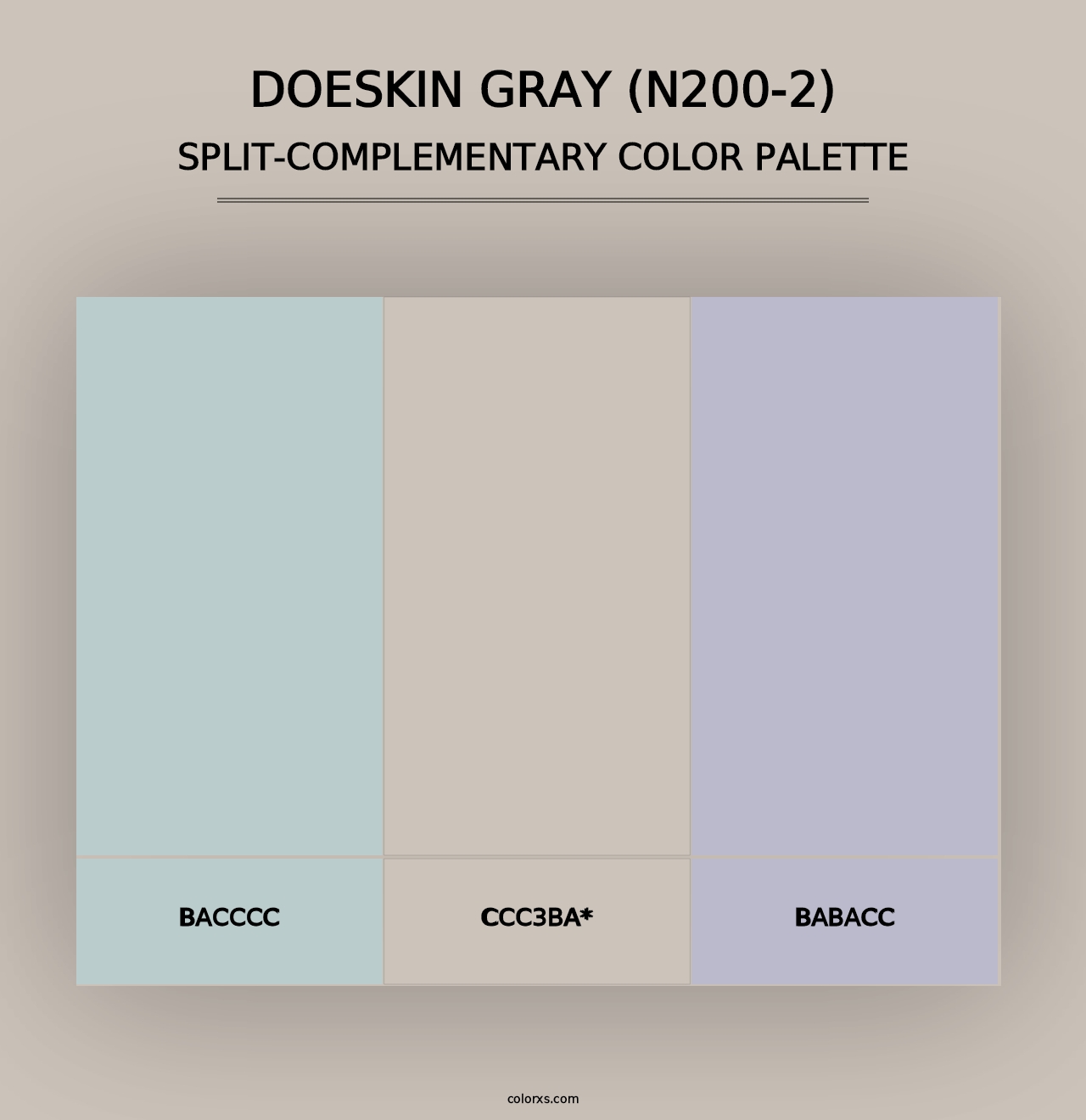 Doeskin Gray (N200-2) - Split-Complementary Color Palette