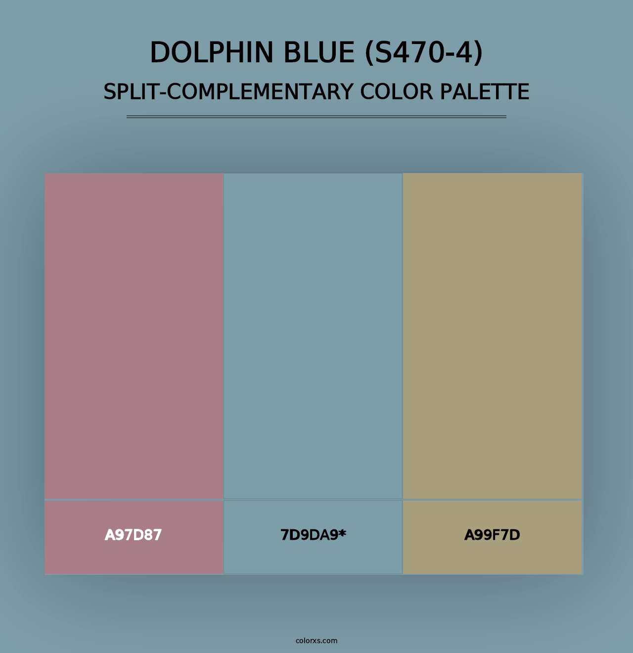 Dolphin Blue (S470-4) - Split-Complementary Color Palette