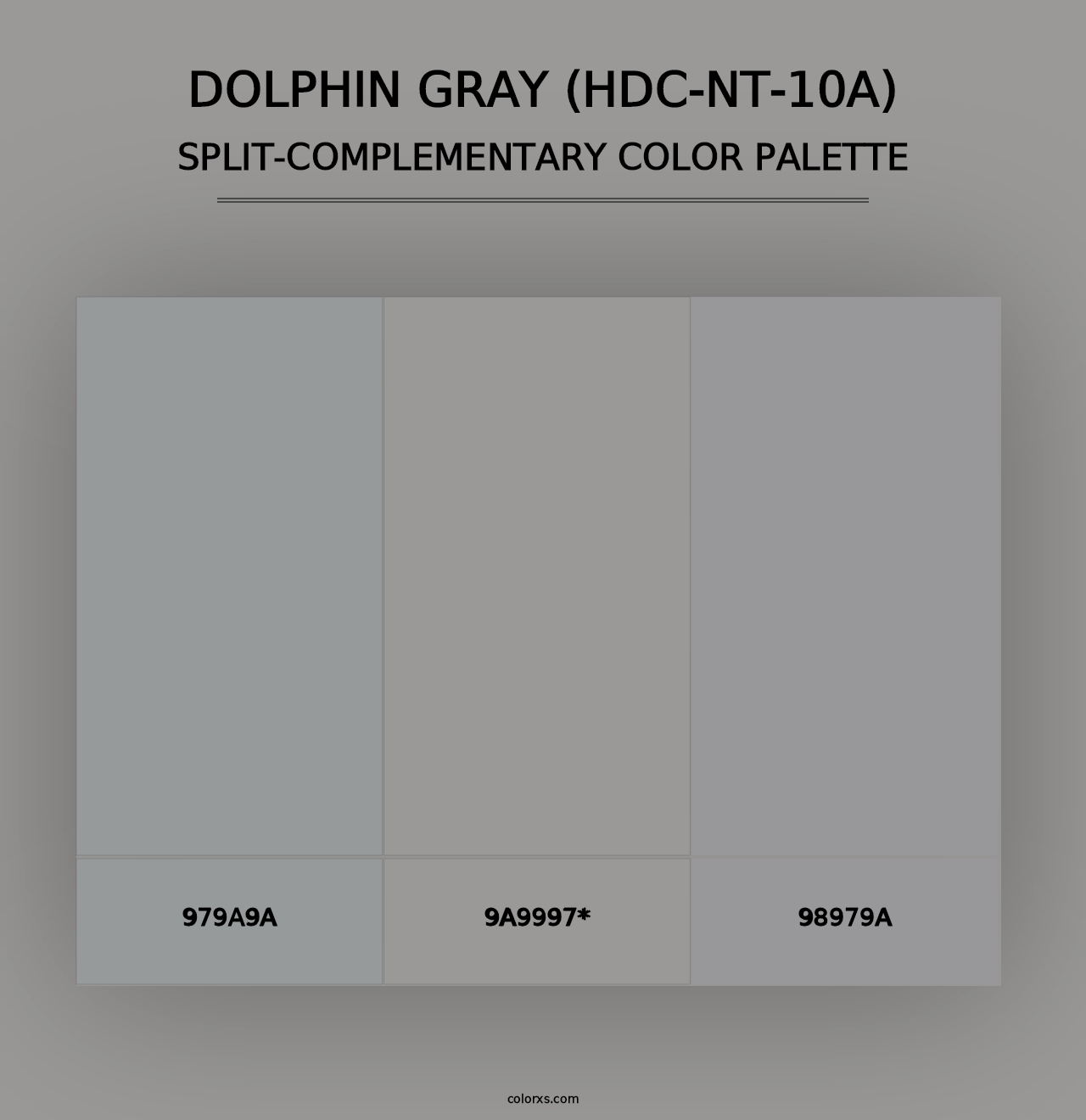 Dolphin Gray (HDC-NT-10A) - Split-Complementary Color Palette