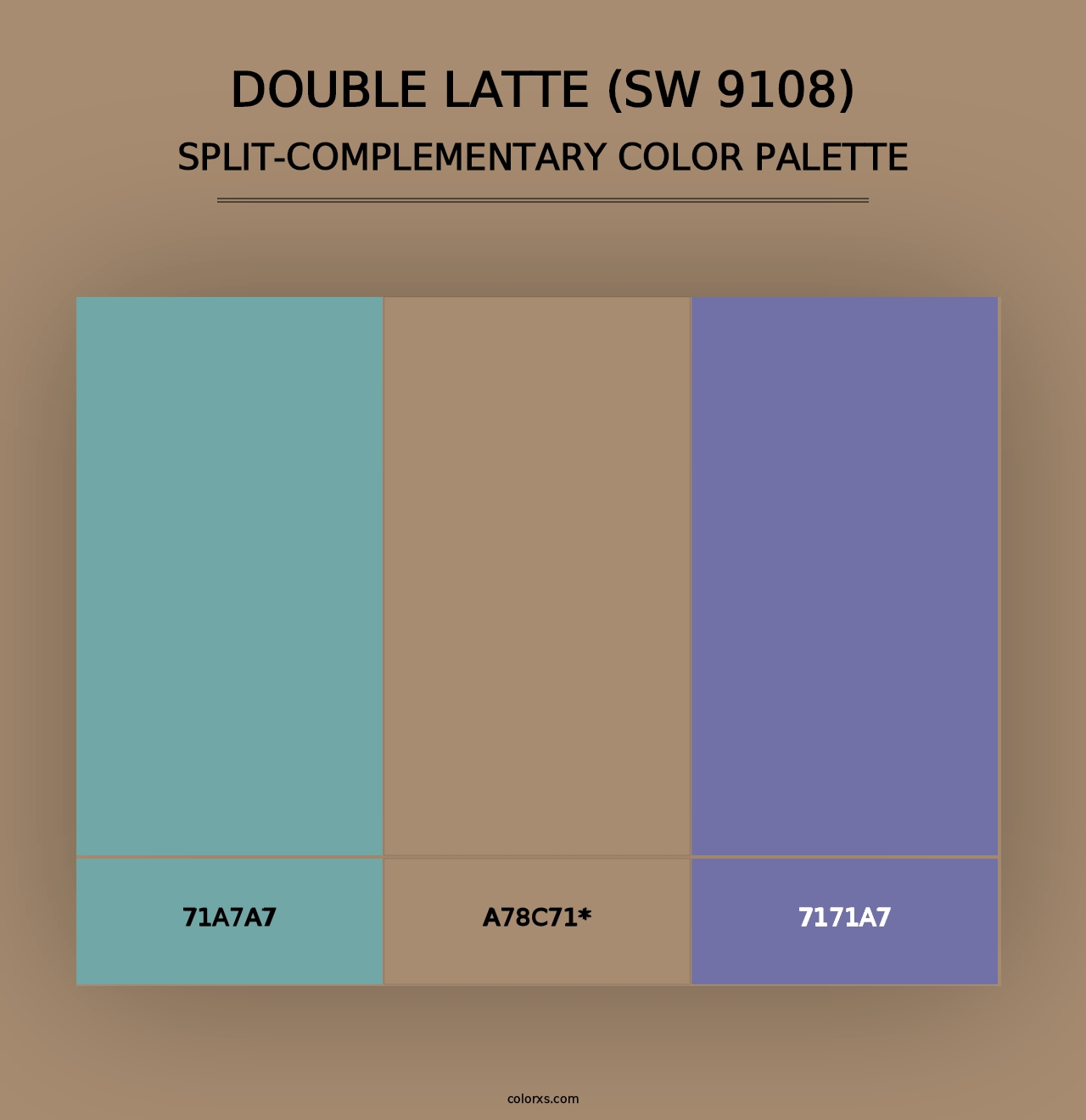 Double Latte (SW 9108) - Split-Complementary Color Palette