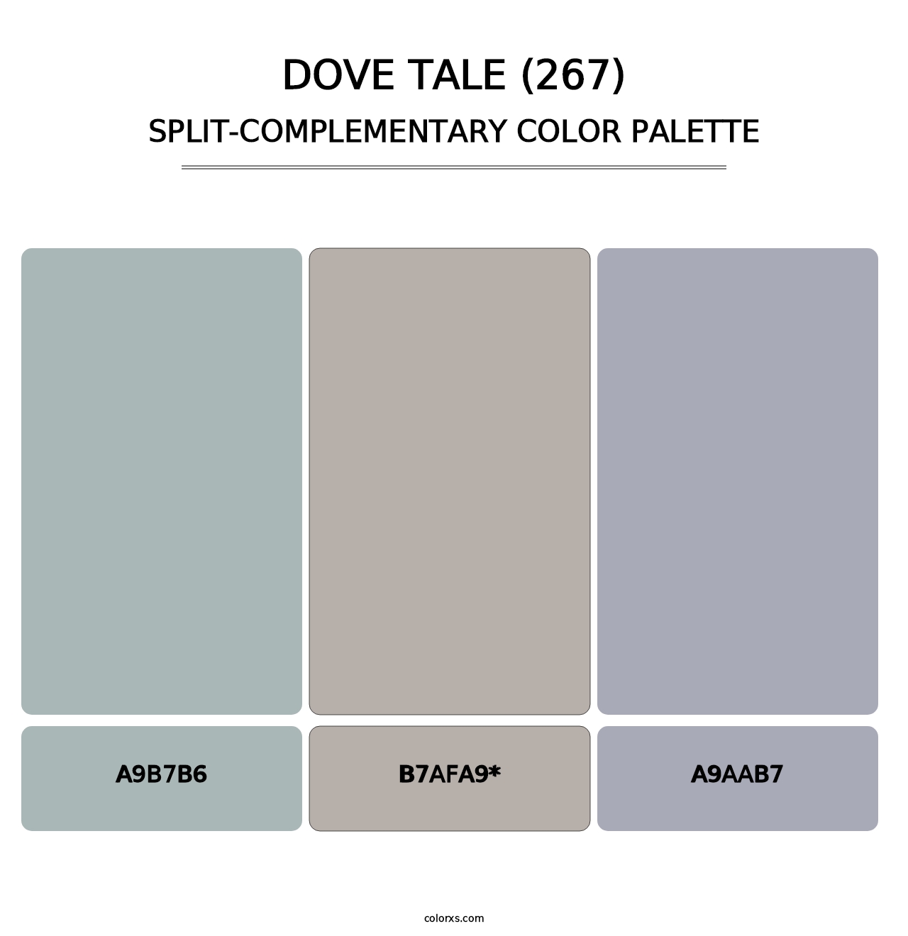 Dove Tale (267) - Split-Complementary Color Palette