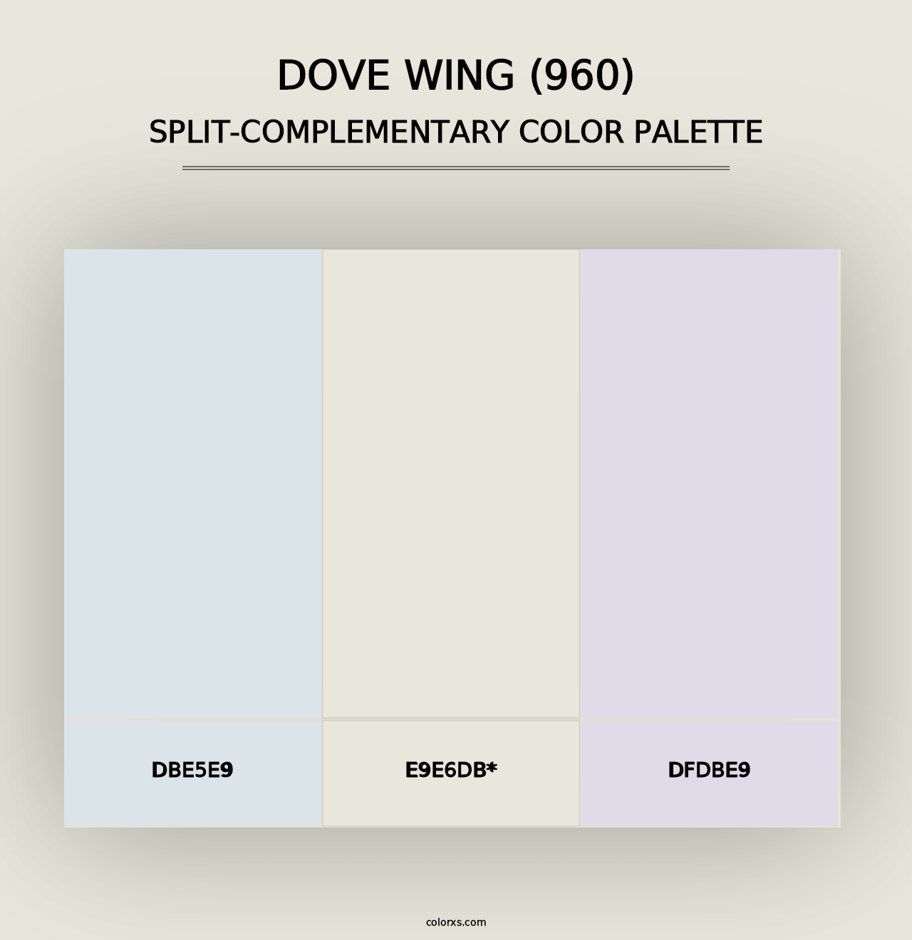 Dove Wing (960) - Split-Complementary Color Palette