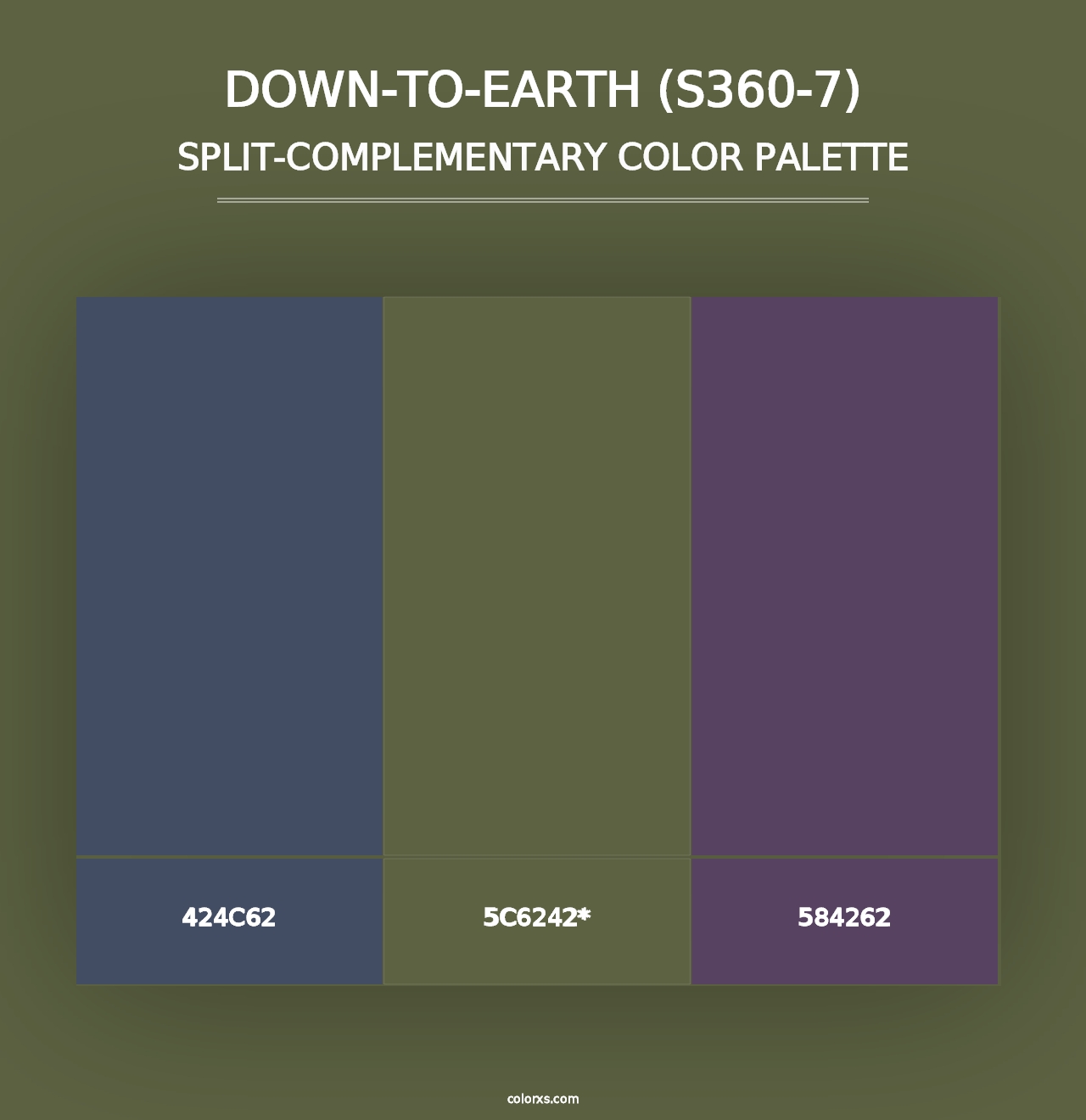 Down-To-Earth (S360-7) - Split-Complementary Color Palette