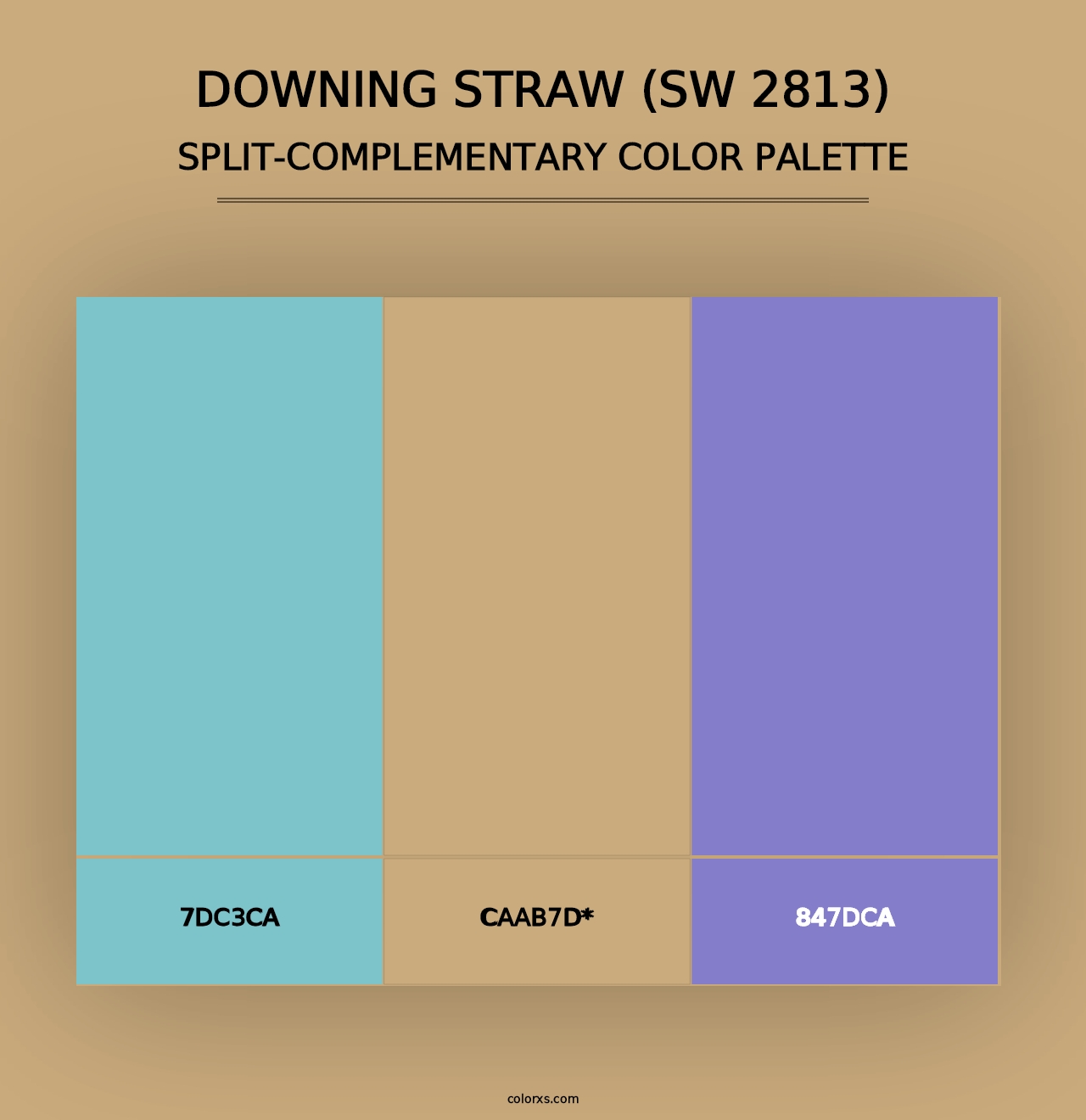 Downing Straw (SW 2813) - Split-Complementary Color Palette