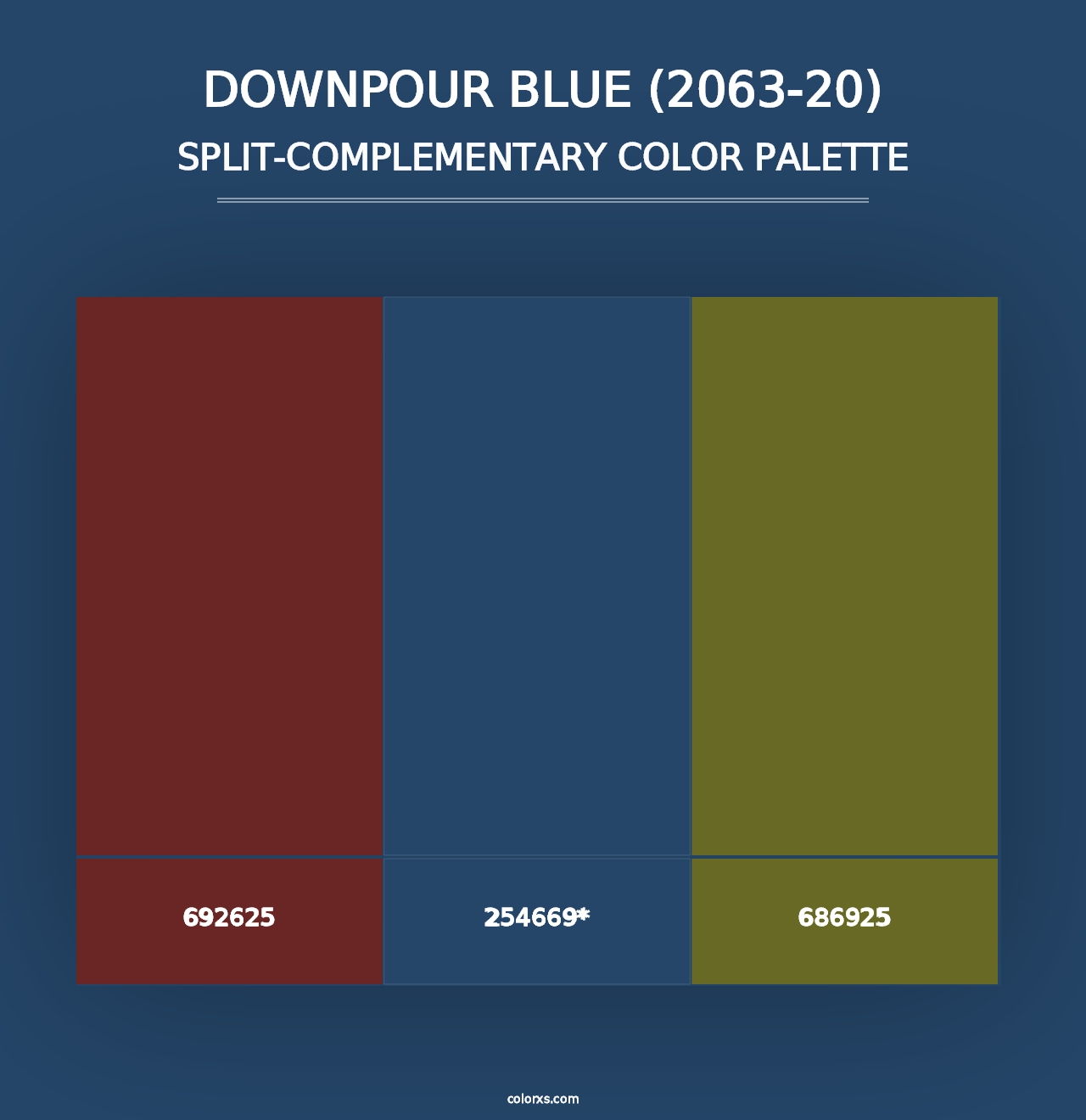 Downpour Blue (2063-20) - Split-Complementary Color Palette