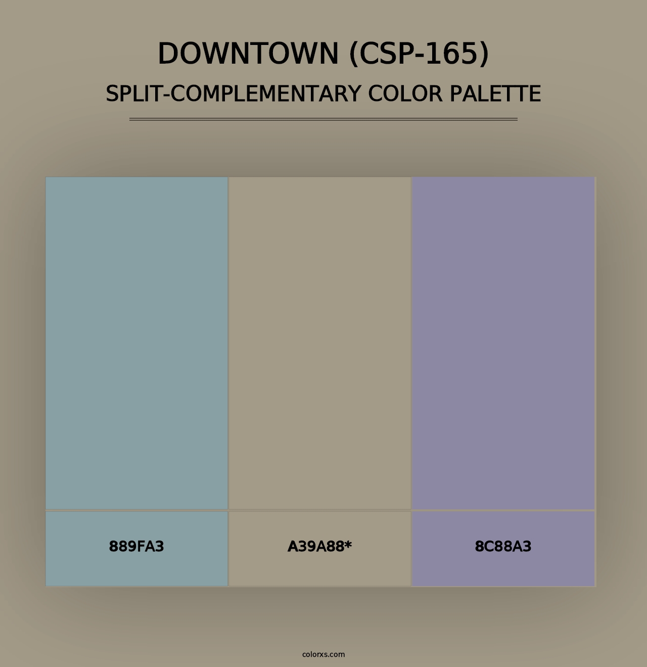 Downtown (CSP-165) - Split-Complementary Color Palette