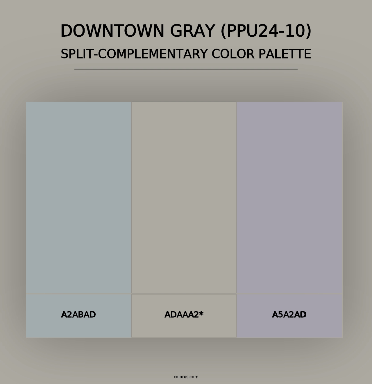 Downtown Gray (PPU24-10) - Split-Complementary Color Palette