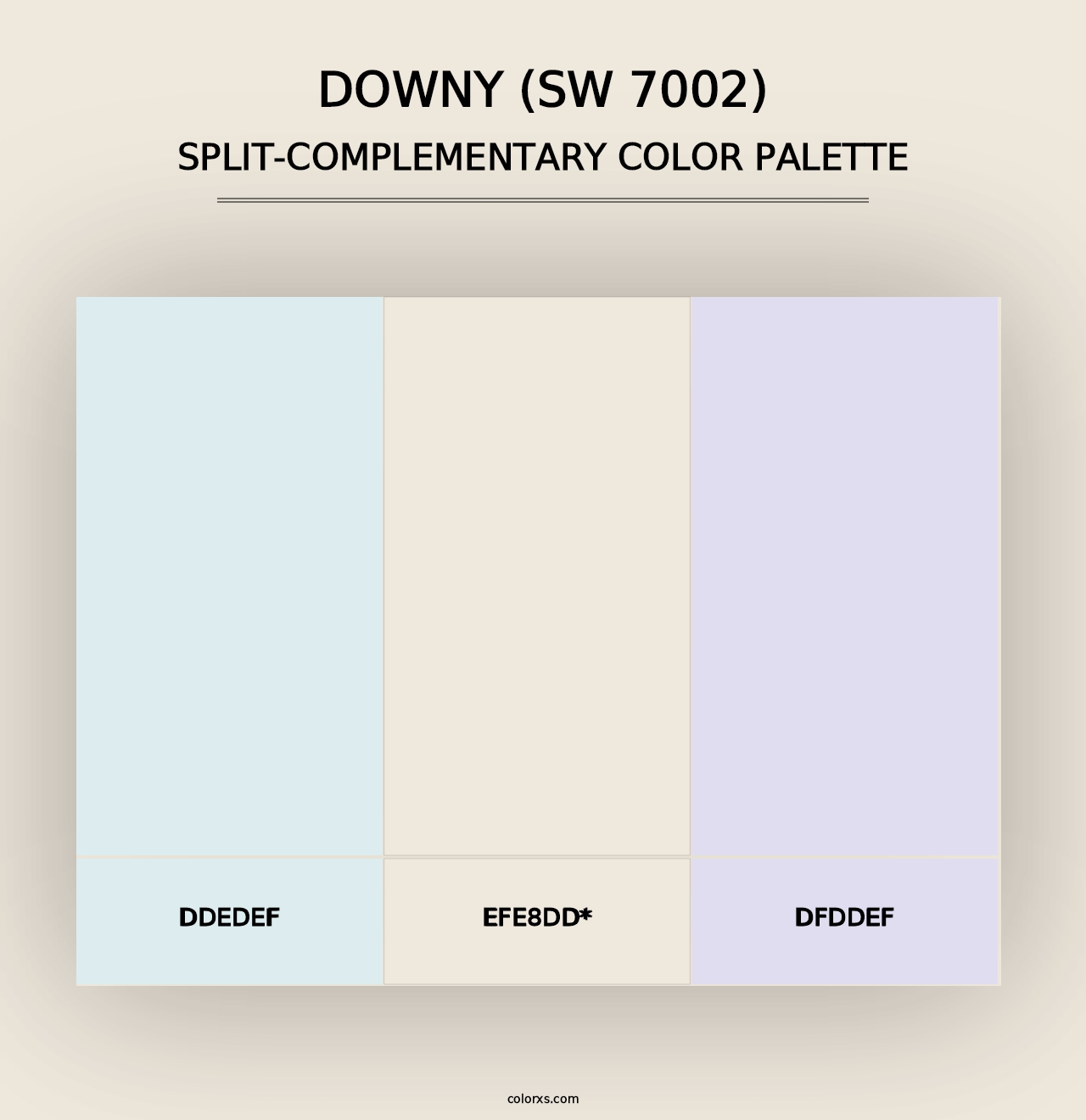 Downy (SW 7002) - Split-Complementary Color Palette