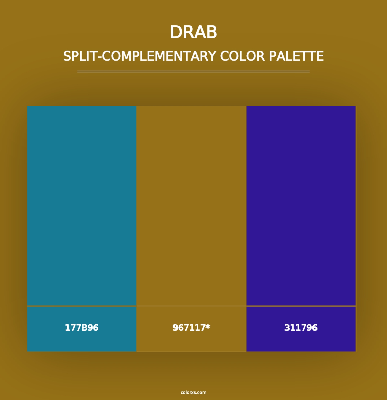 Drab - Split-Complementary Color Palette