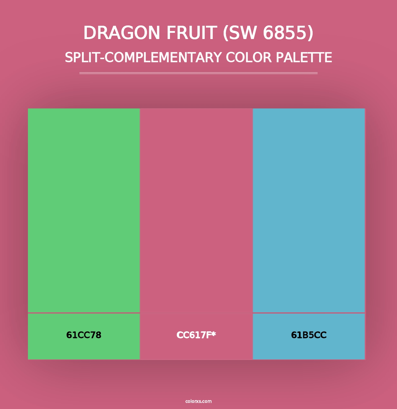 Dragon Fruit (SW 6855) - Split-Complementary Color Palette