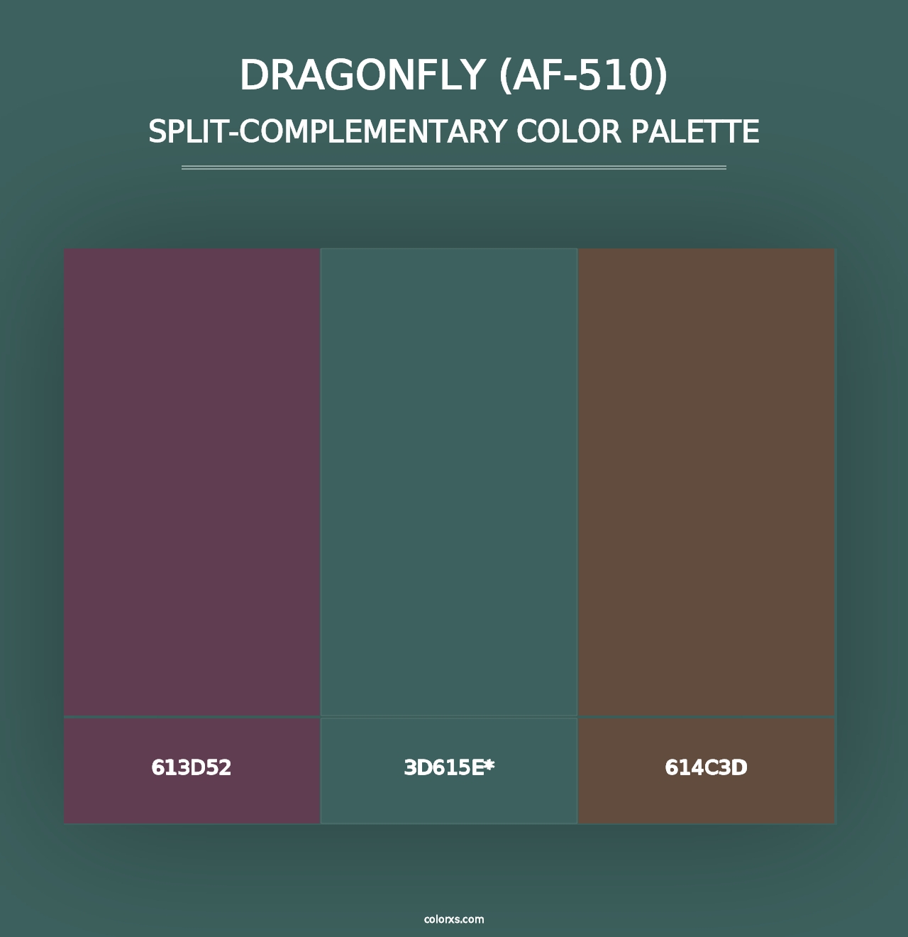 Dragonfly (AF-510) - Split-Complementary Color Palette