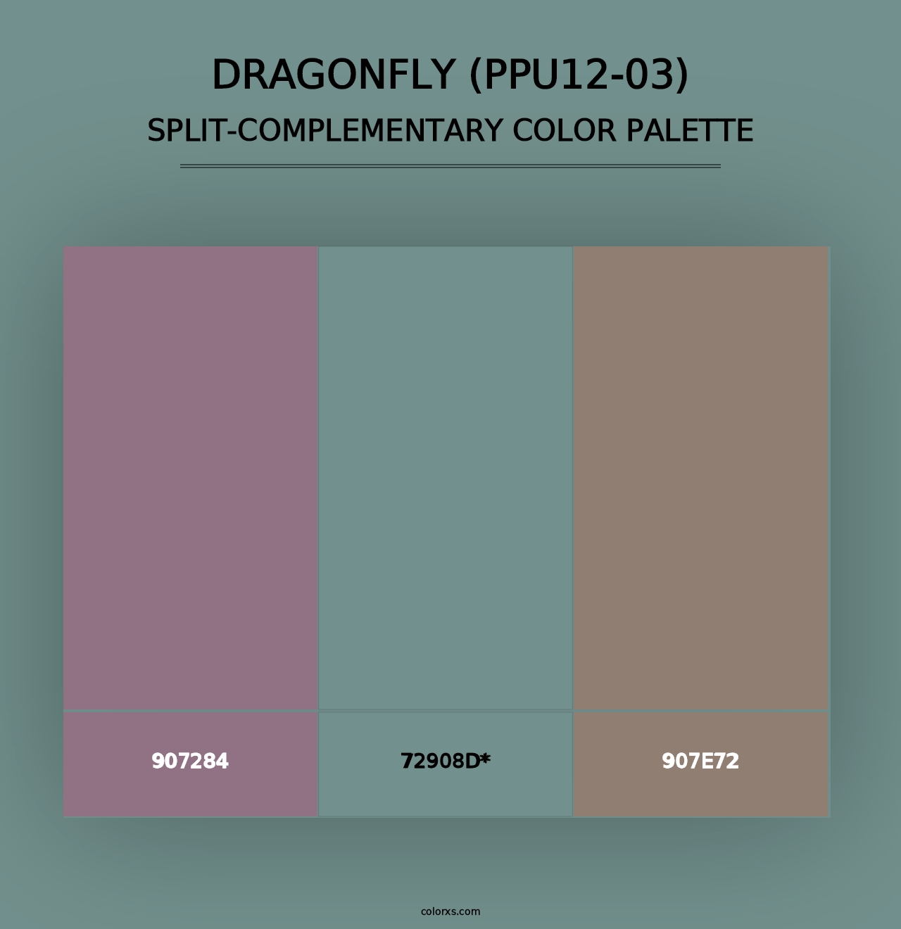 Dragonfly (PPU12-03) - Split-Complementary Color Palette