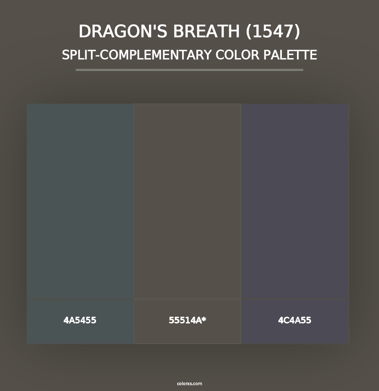 Dragon's Breath (1547) - Split-Complementary Color Palette