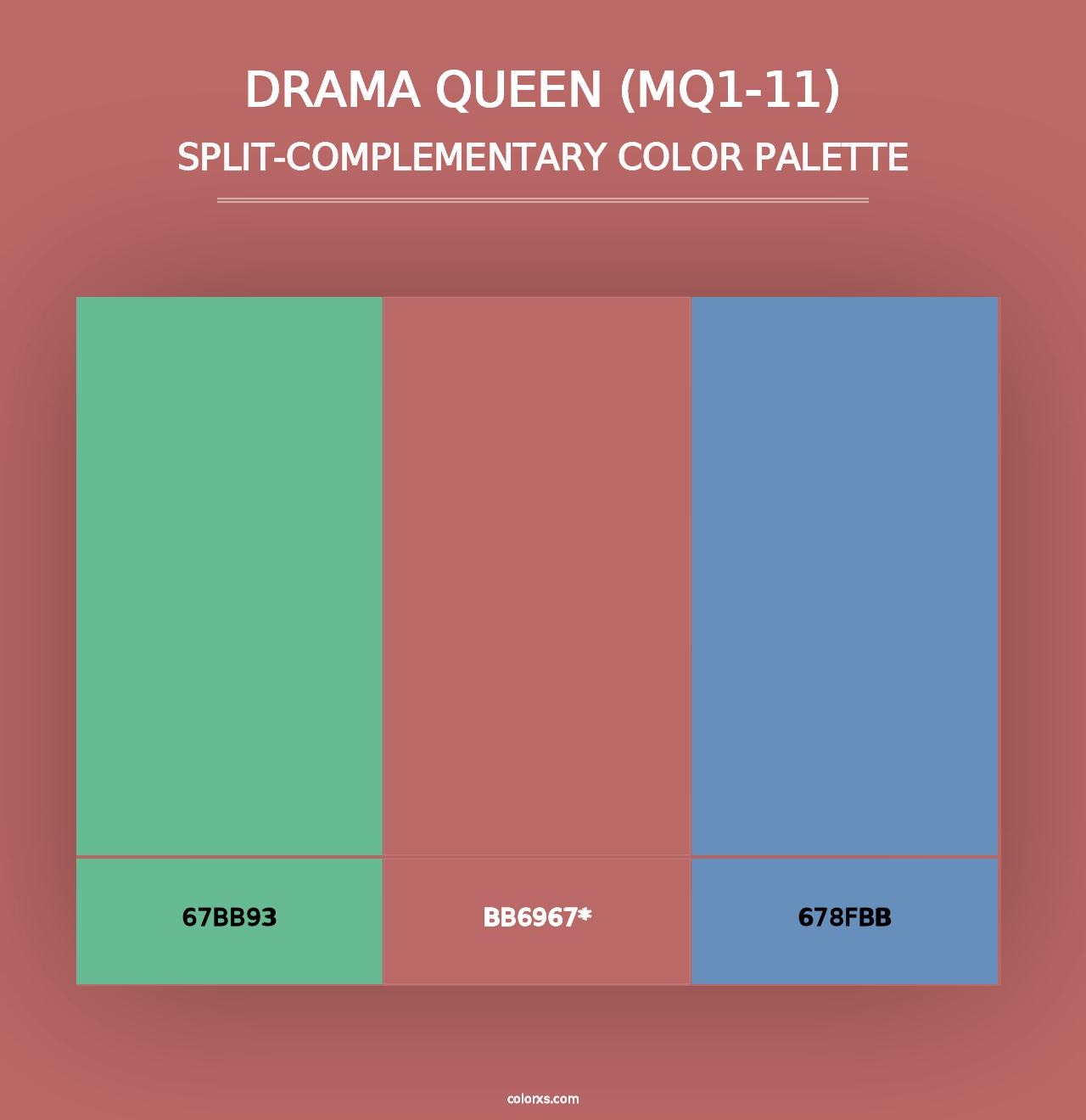 Drama Queen (MQ1-11) - Split-Complementary Color Palette