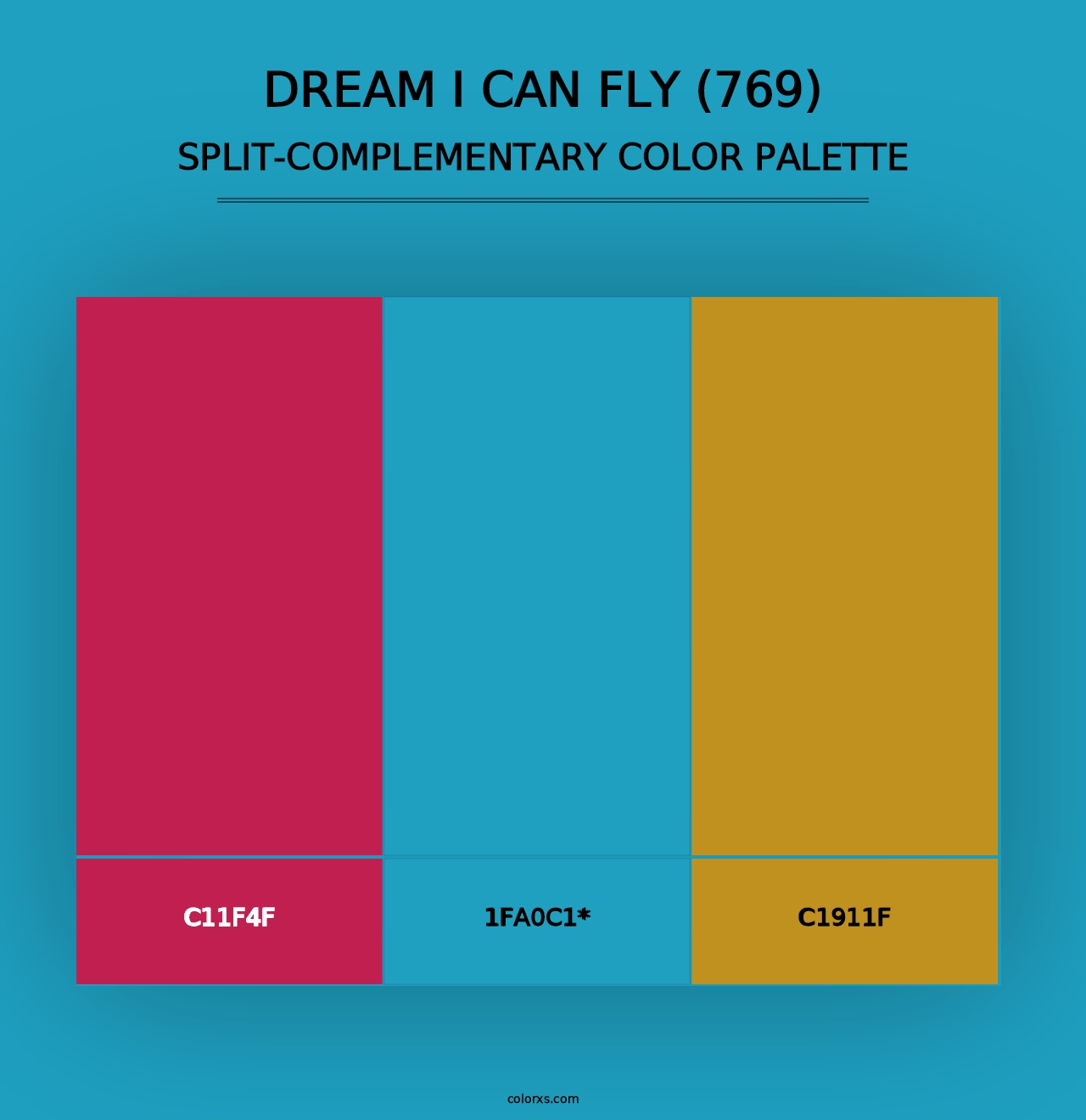 Dream I Can Fly (769) - Split-Complementary Color Palette