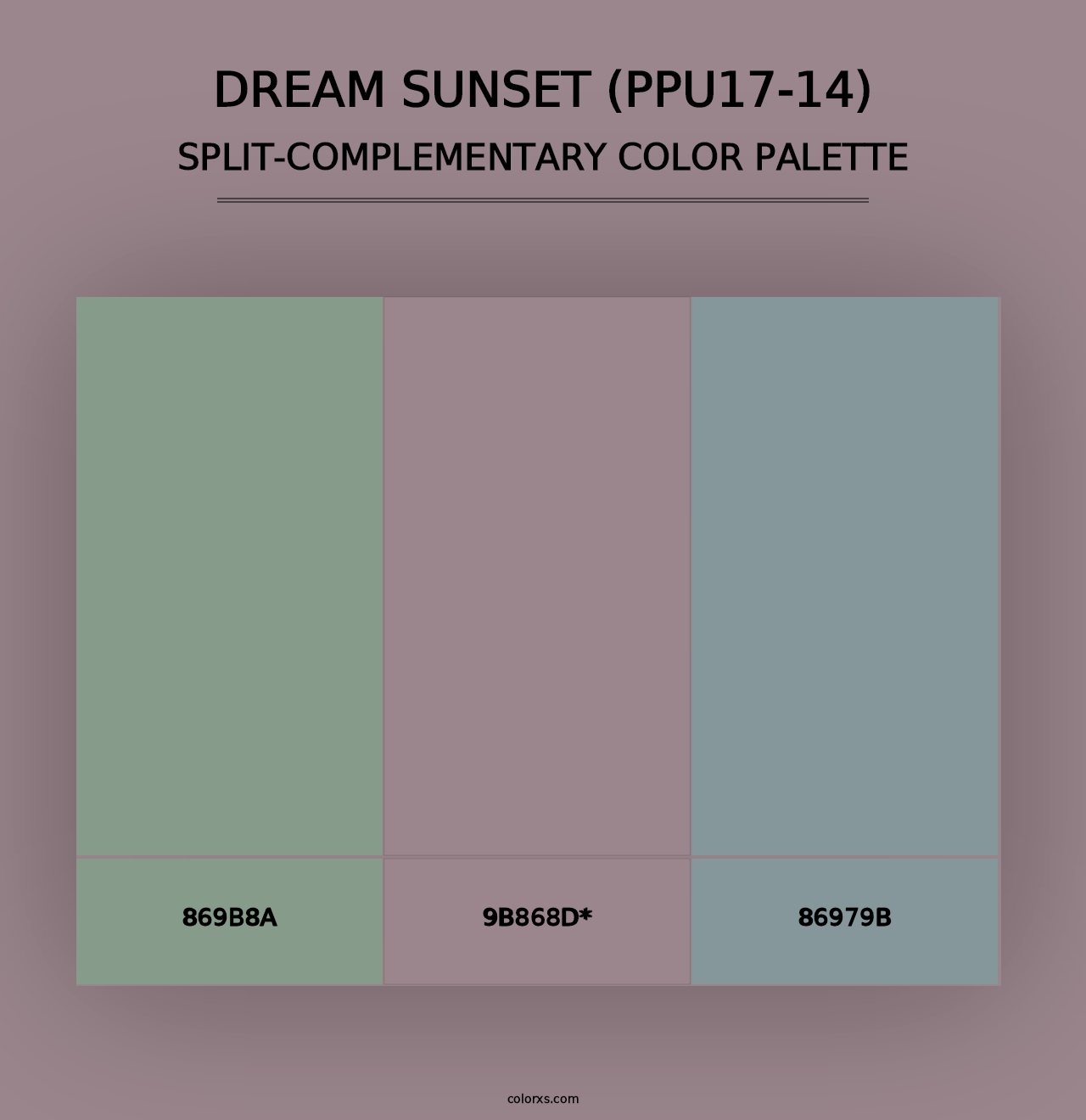 Dream Sunset (PPU17-14) - Split-Complementary Color Palette