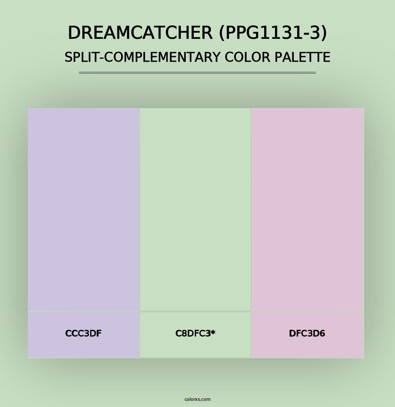 Dreamcatcher (PPG1131-3) - Split-Complementary Color Palette