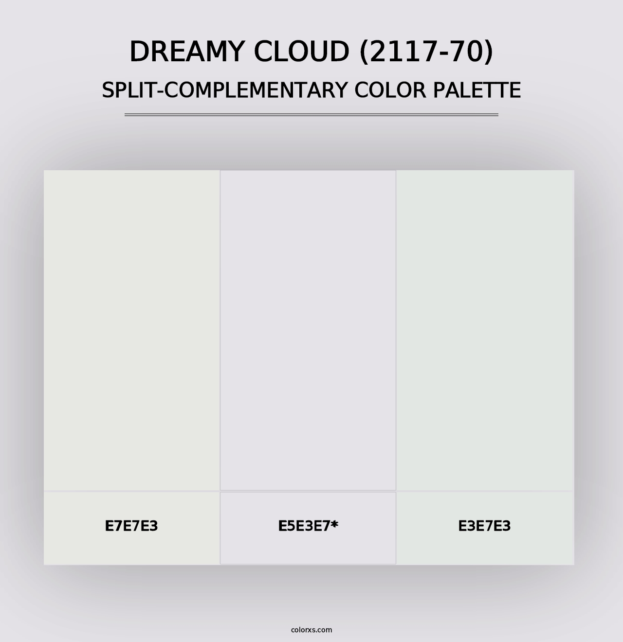 Dreamy Cloud (2117-70) - Split-Complementary Color Palette