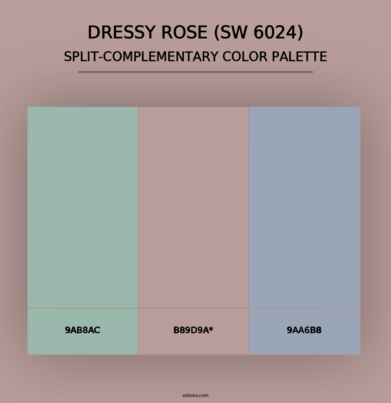 Dressy Rose (SW 6024) - Split-Complementary Color Palette