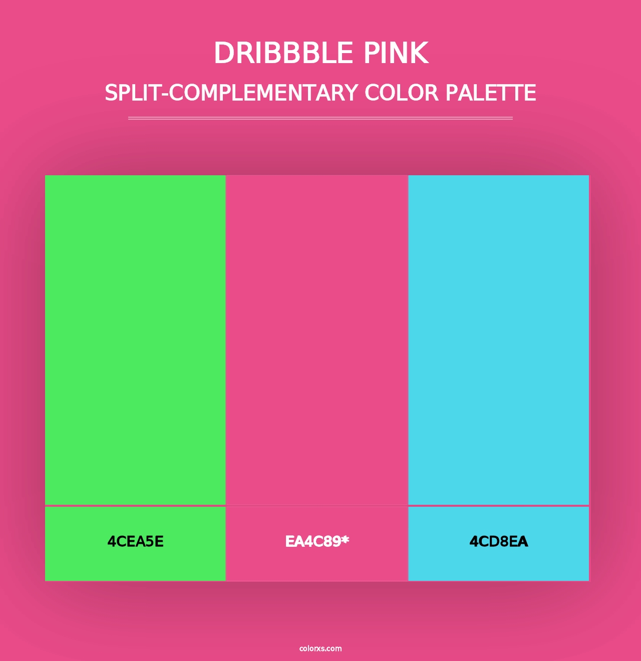 Dribbble Pink - Split-Complementary Color Palette