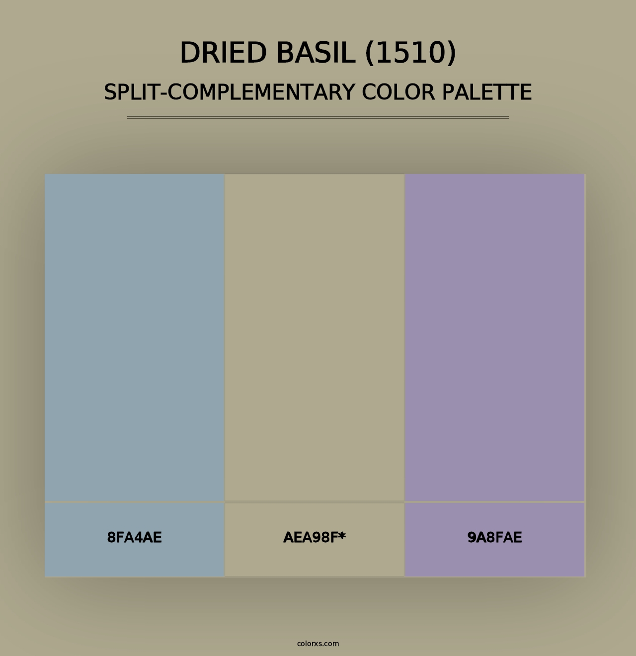 Dried Basil (1510) - Split-Complementary Color Palette