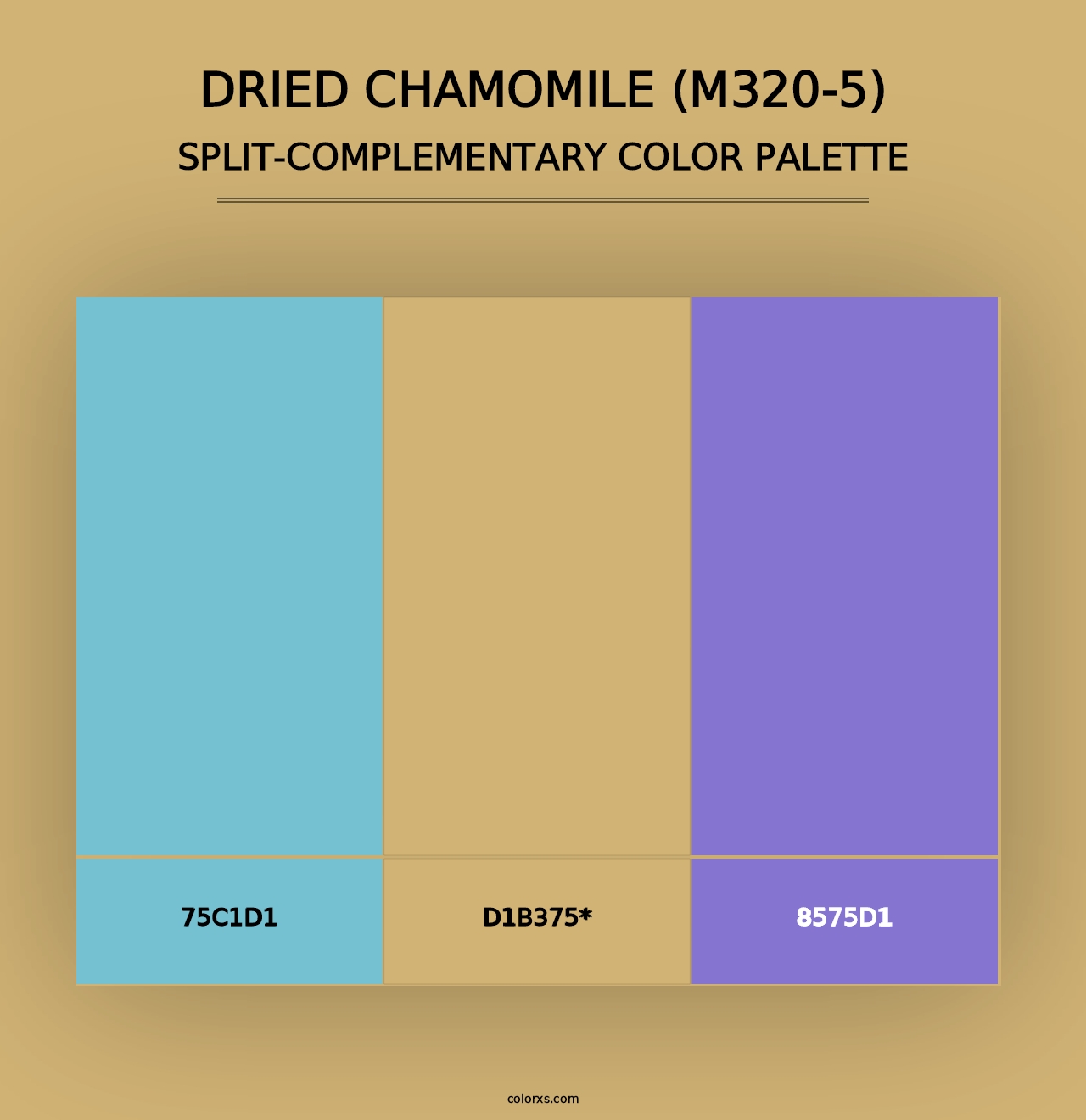 Dried Chamomile (M320-5) - Split-Complementary Color Palette