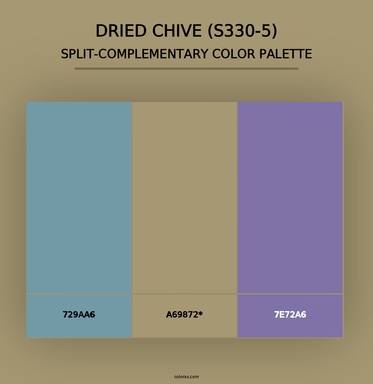 Dried Chive (S330-5) - Split-Complementary Color Palette