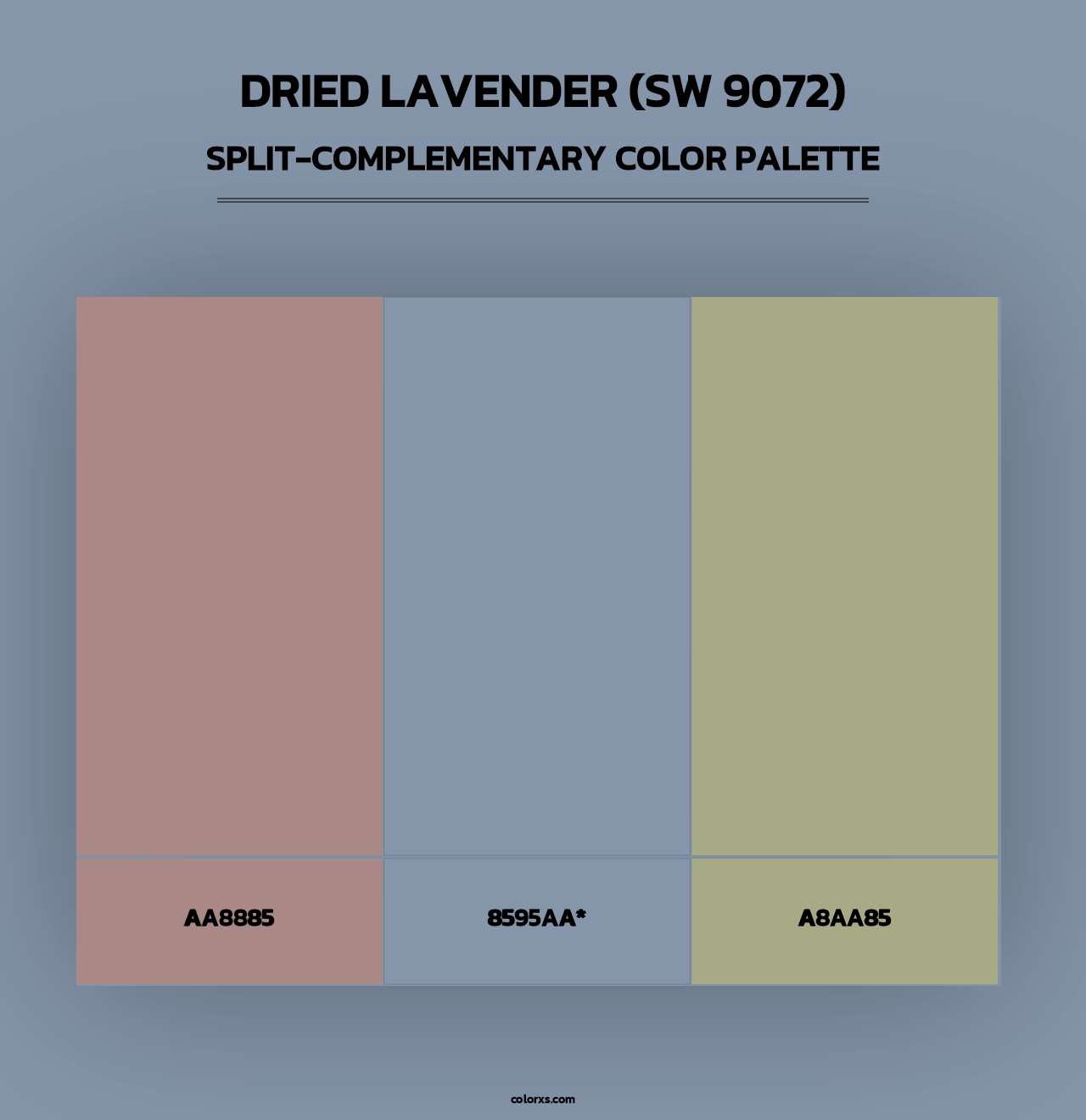 Dried Lavender (SW 9072) - Split-Complementary Color Palette