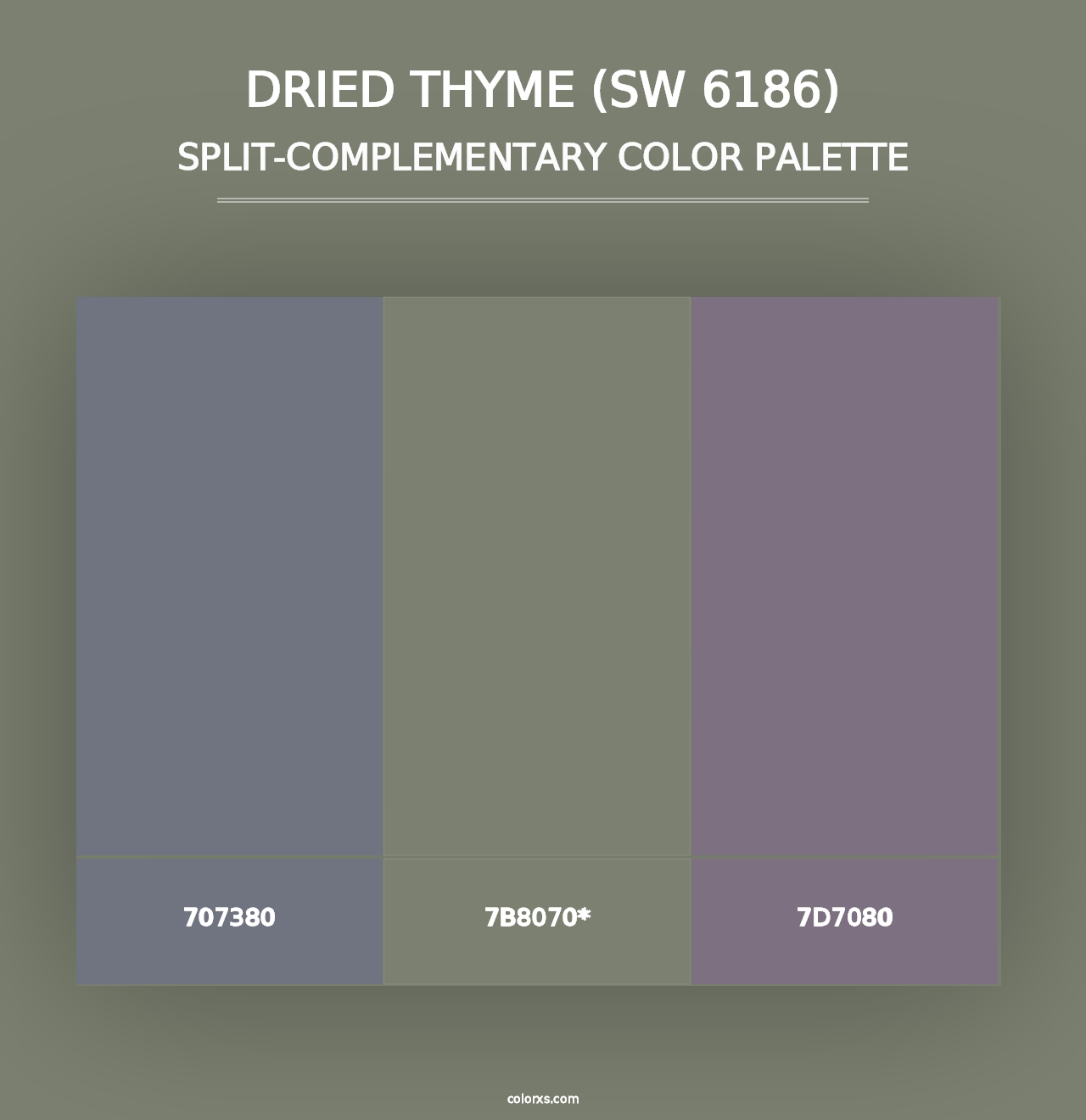 Dried Thyme (SW 6186) - Split-Complementary Color Palette