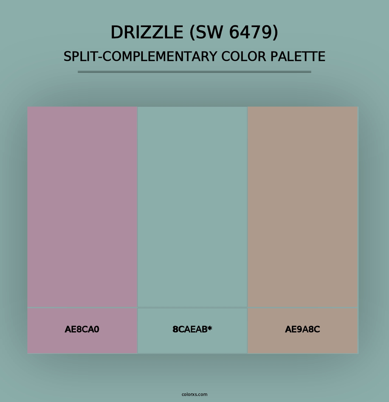 Drizzle (SW 6479) - Split-Complementary Color Palette