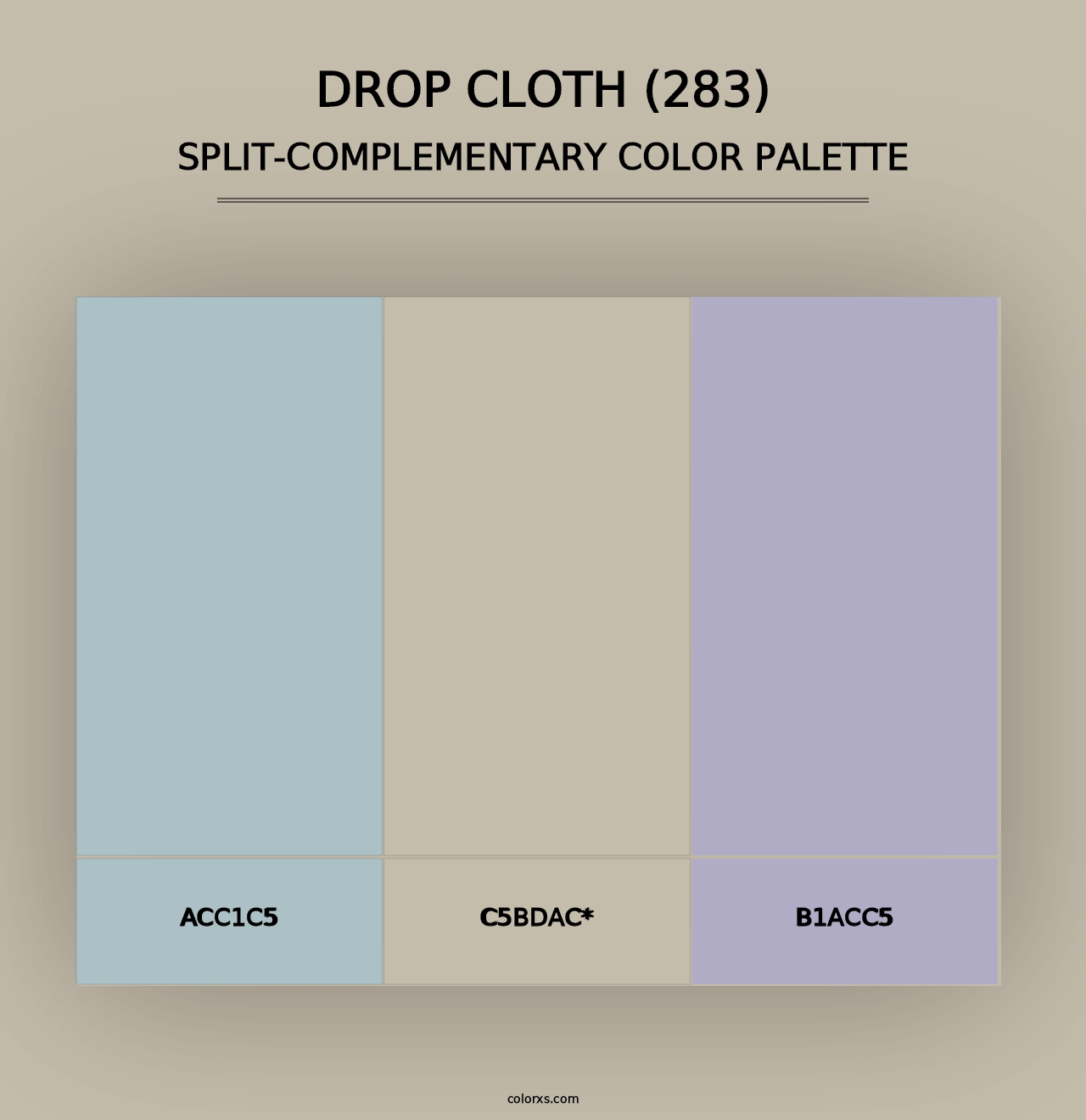 Drop Cloth (283) - Split-Complementary Color Palette