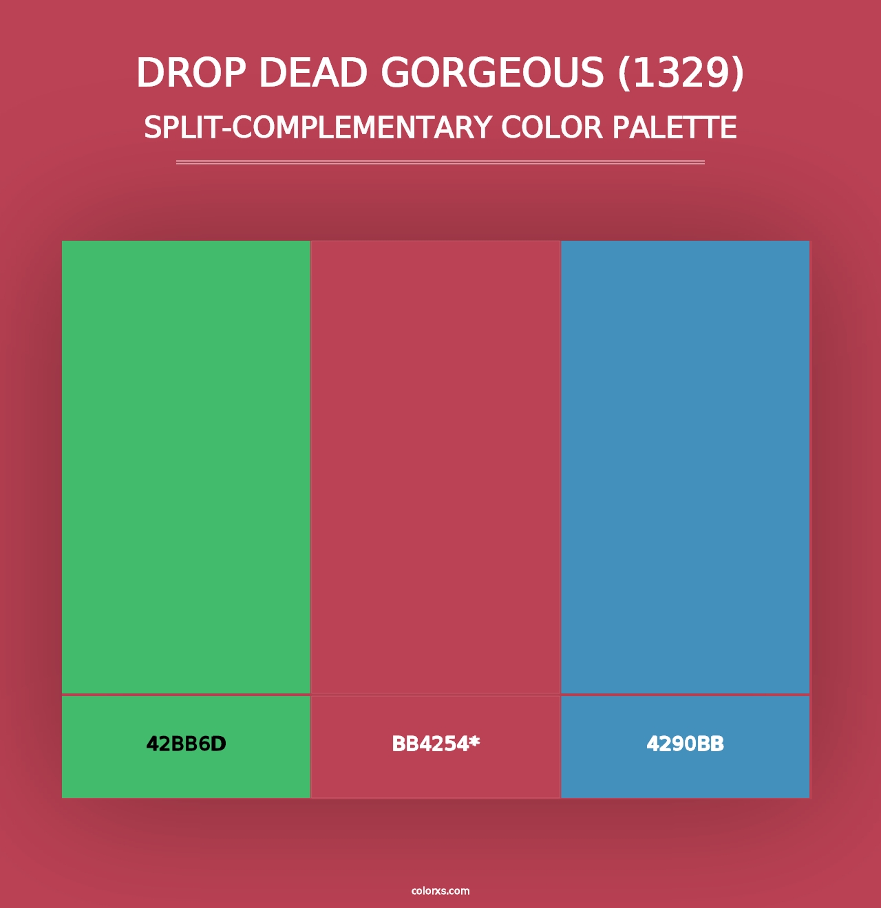 Drop Dead Gorgeous (1329) - Split-Complementary Color Palette