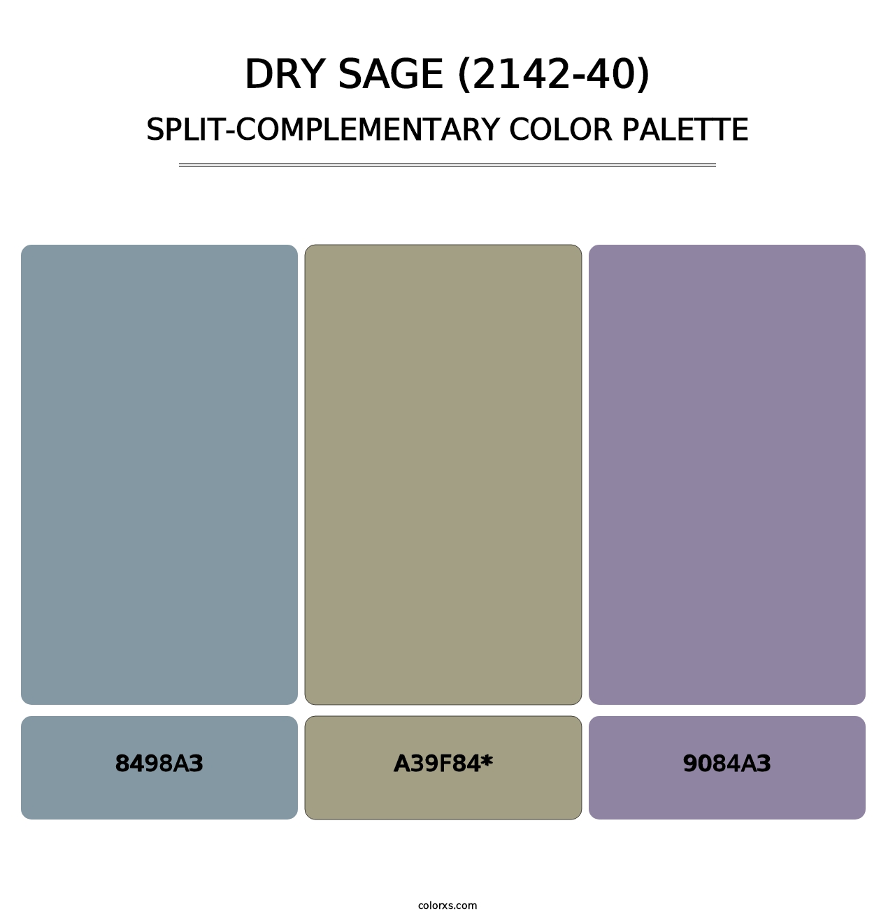 Dry Sage (2142-40) - Split-Complementary Color Palette