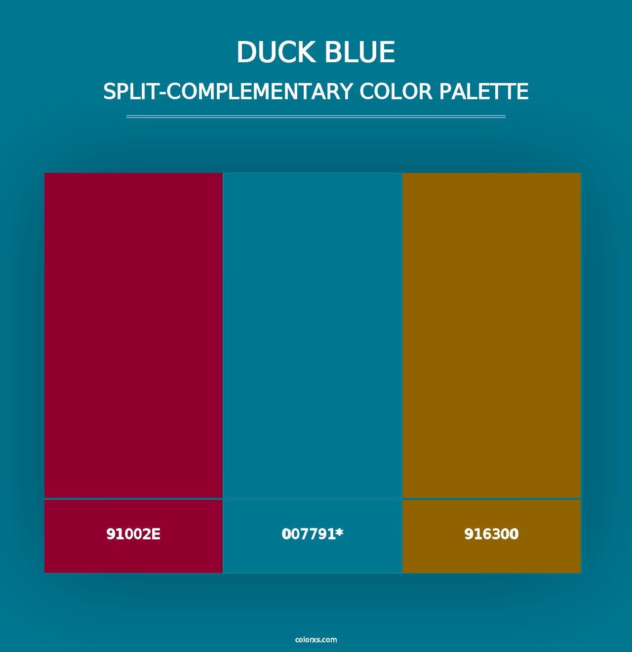 Duck Blue - Split-Complementary Color Palette