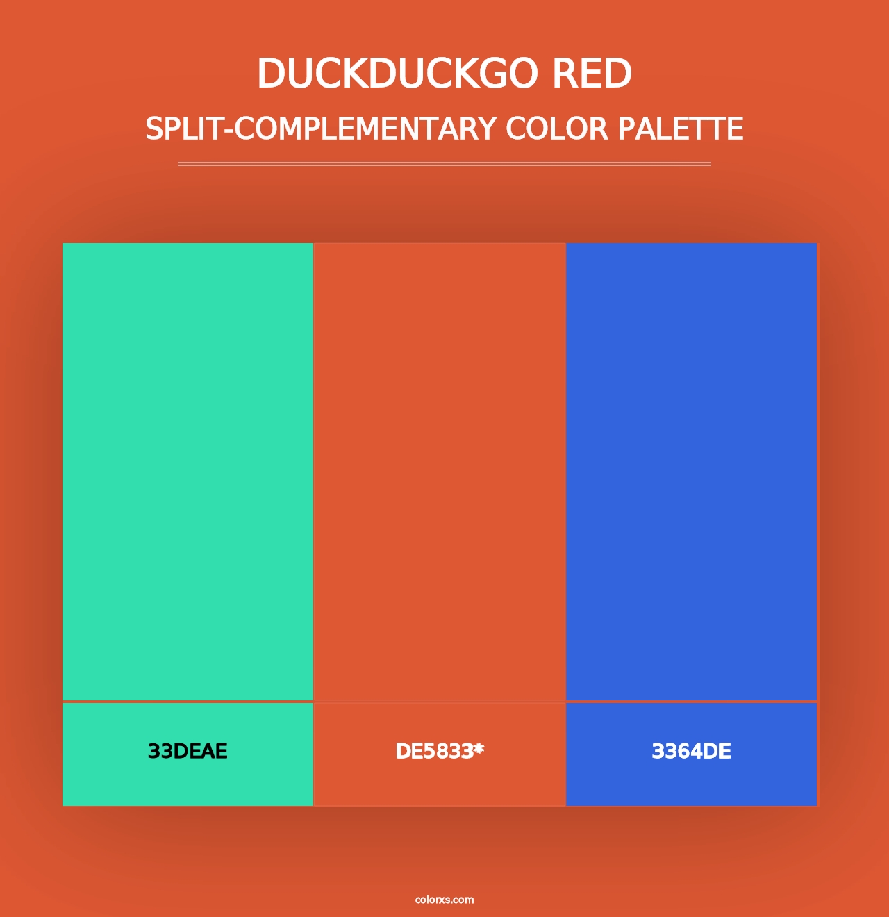 DuckDuckGo Red - Split-Complementary Color Palette