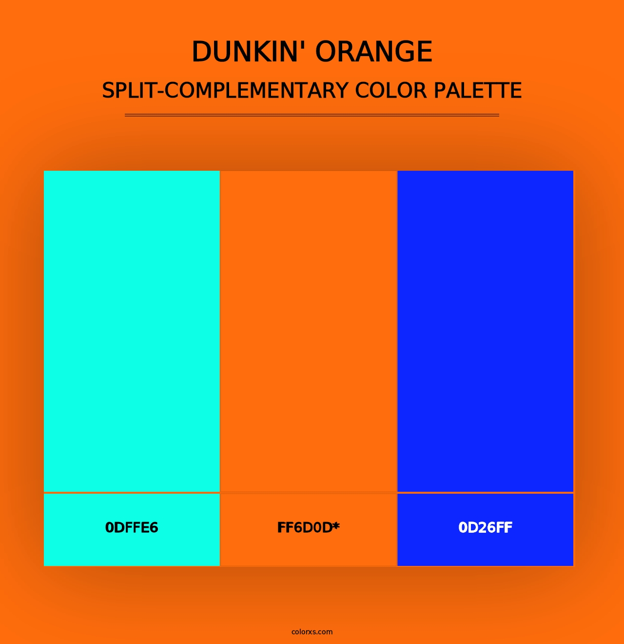 Dunkin' Orange - Split-Complementary Color Palette