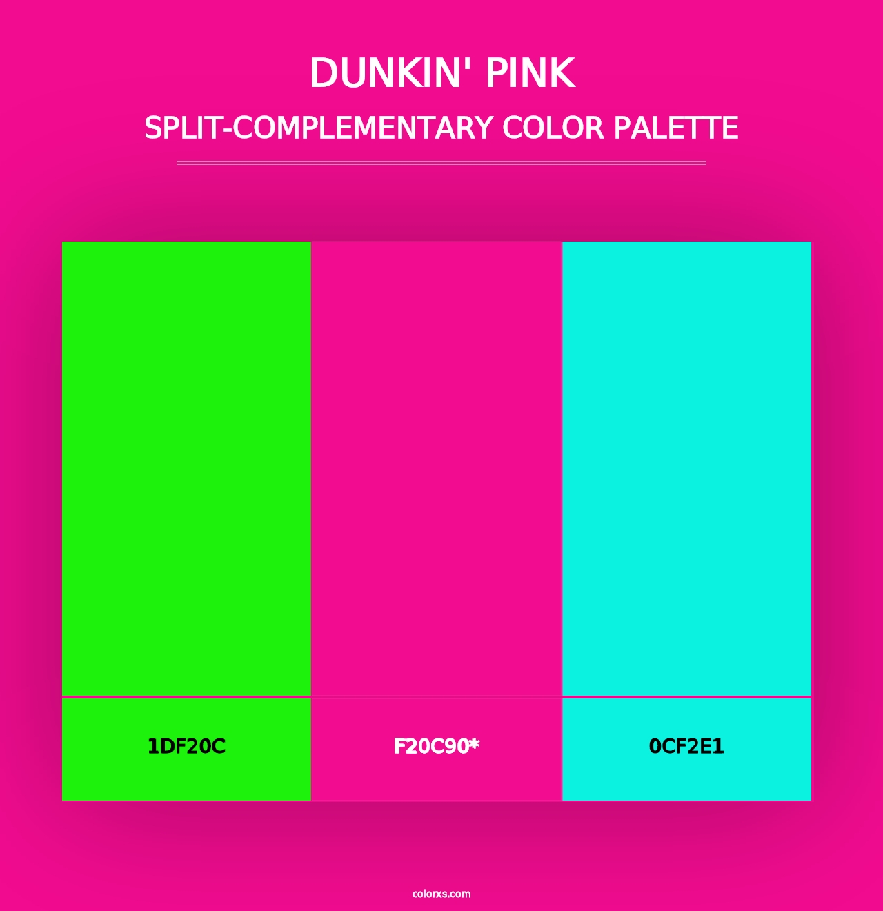 Dunkin' Pink - Split-Complementary Color Palette