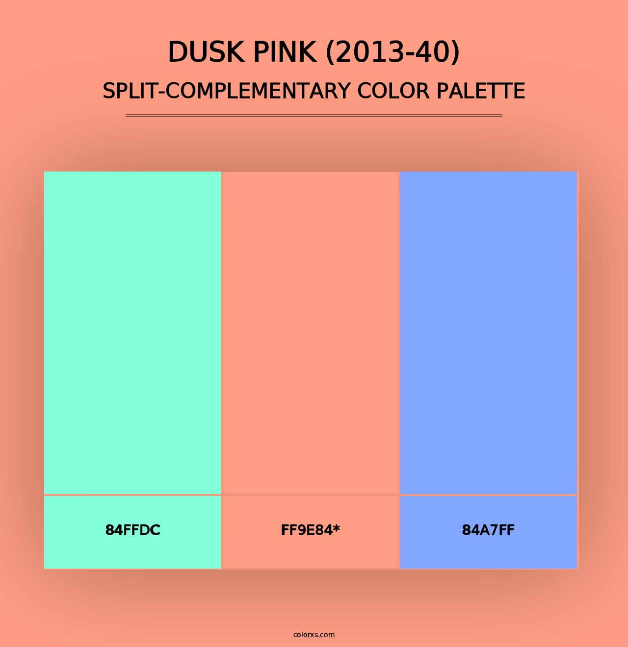 Dusk Pink (2013-40) - Split-Complementary Color Palette