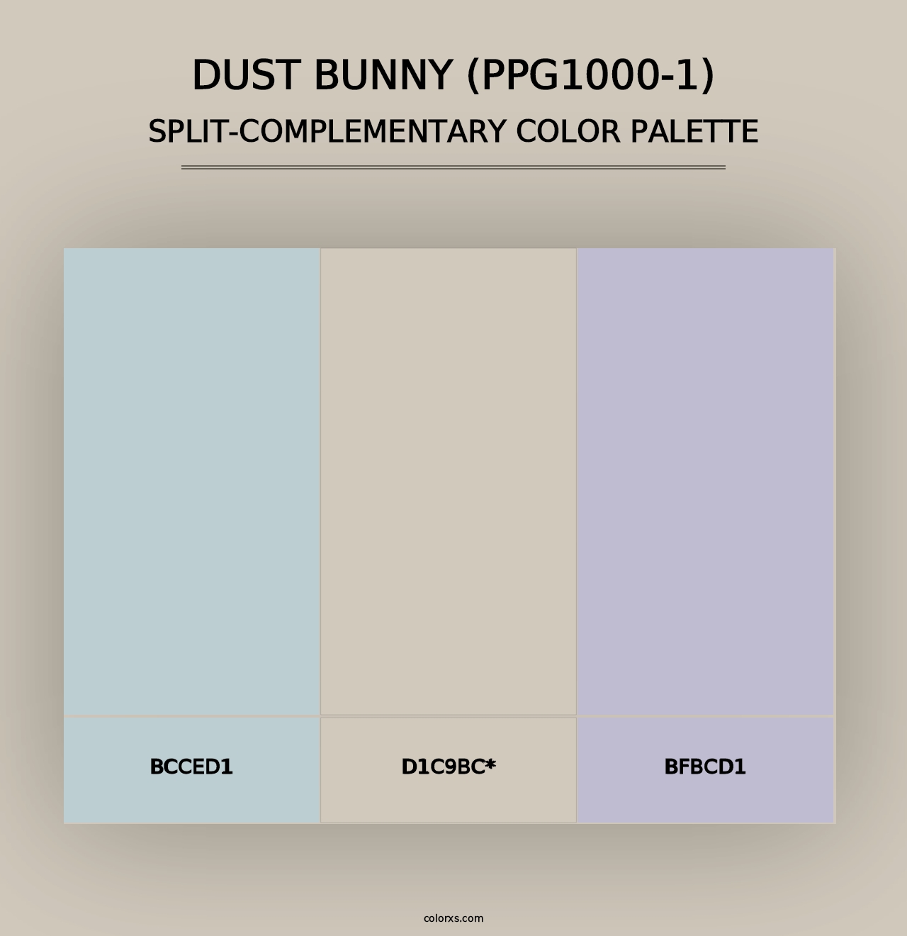 Dust Bunny (PPG1000-1) - Split-Complementary Color Palette