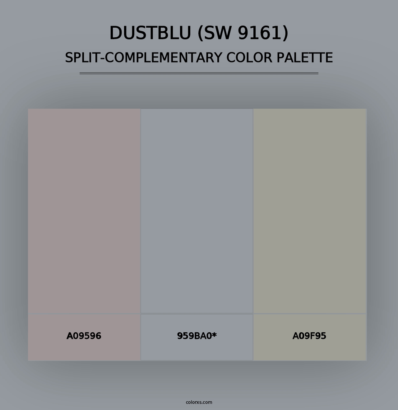 Dustblu (SW 9161) - Split-Complementary Color Palette