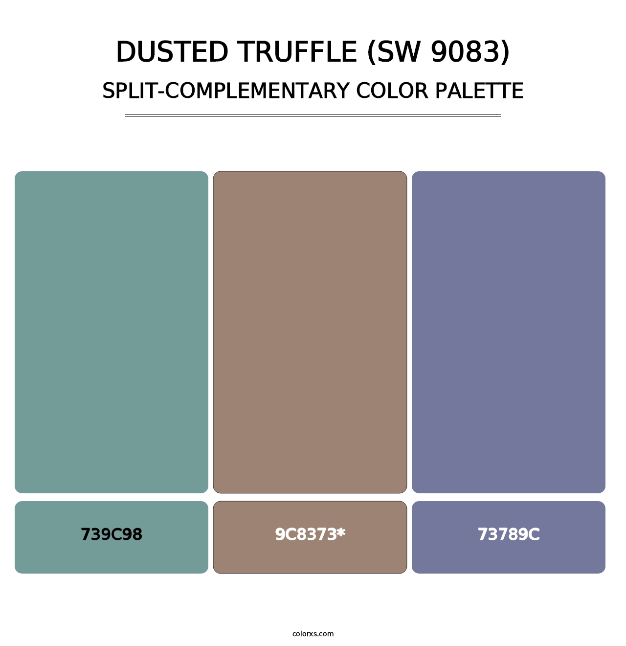 Dusted Truffle (SW 9083) - Split-Complementary Color Palette