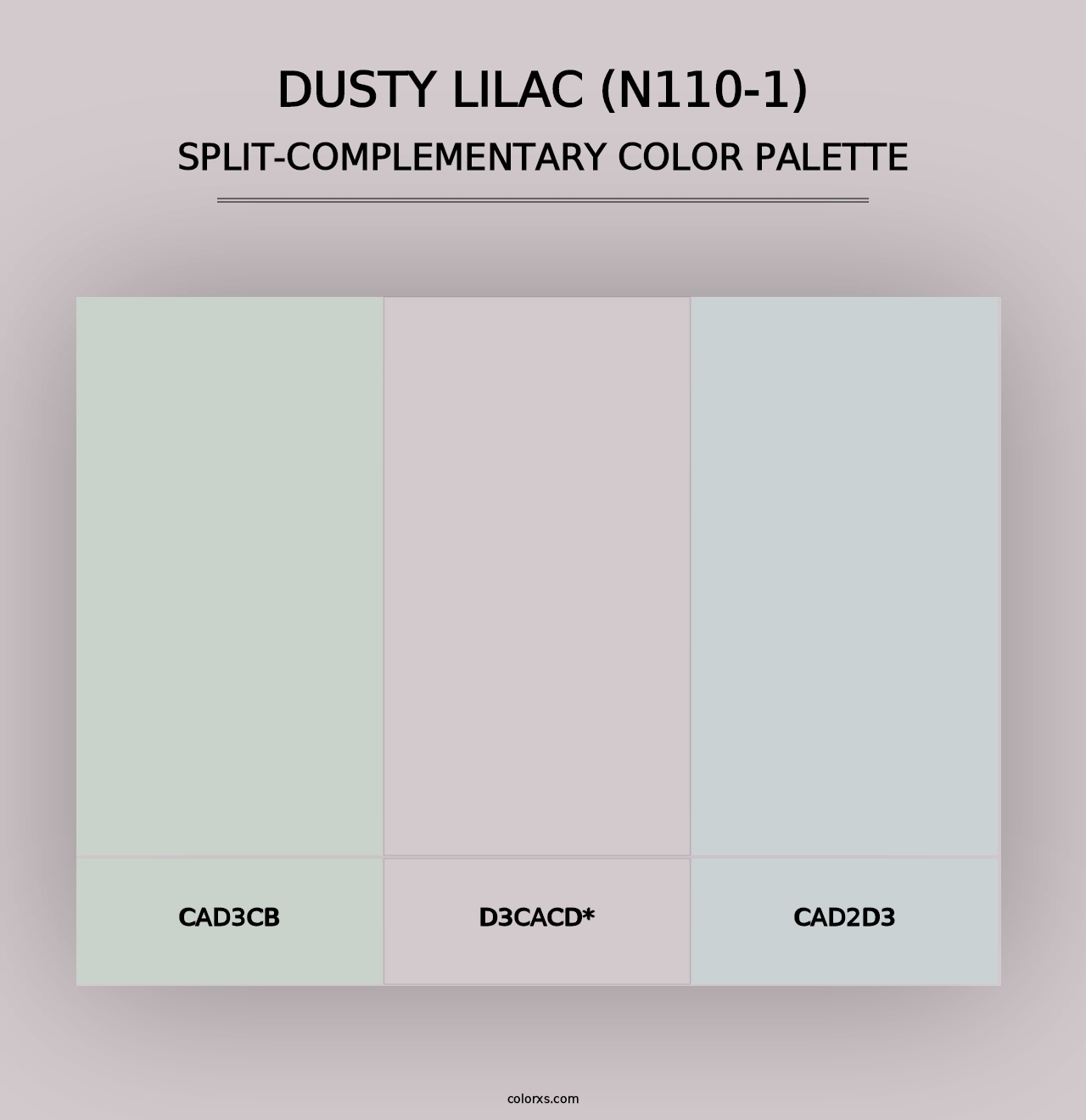 Dusty Lilac (N110-1) - Split-Complementary Color Palette