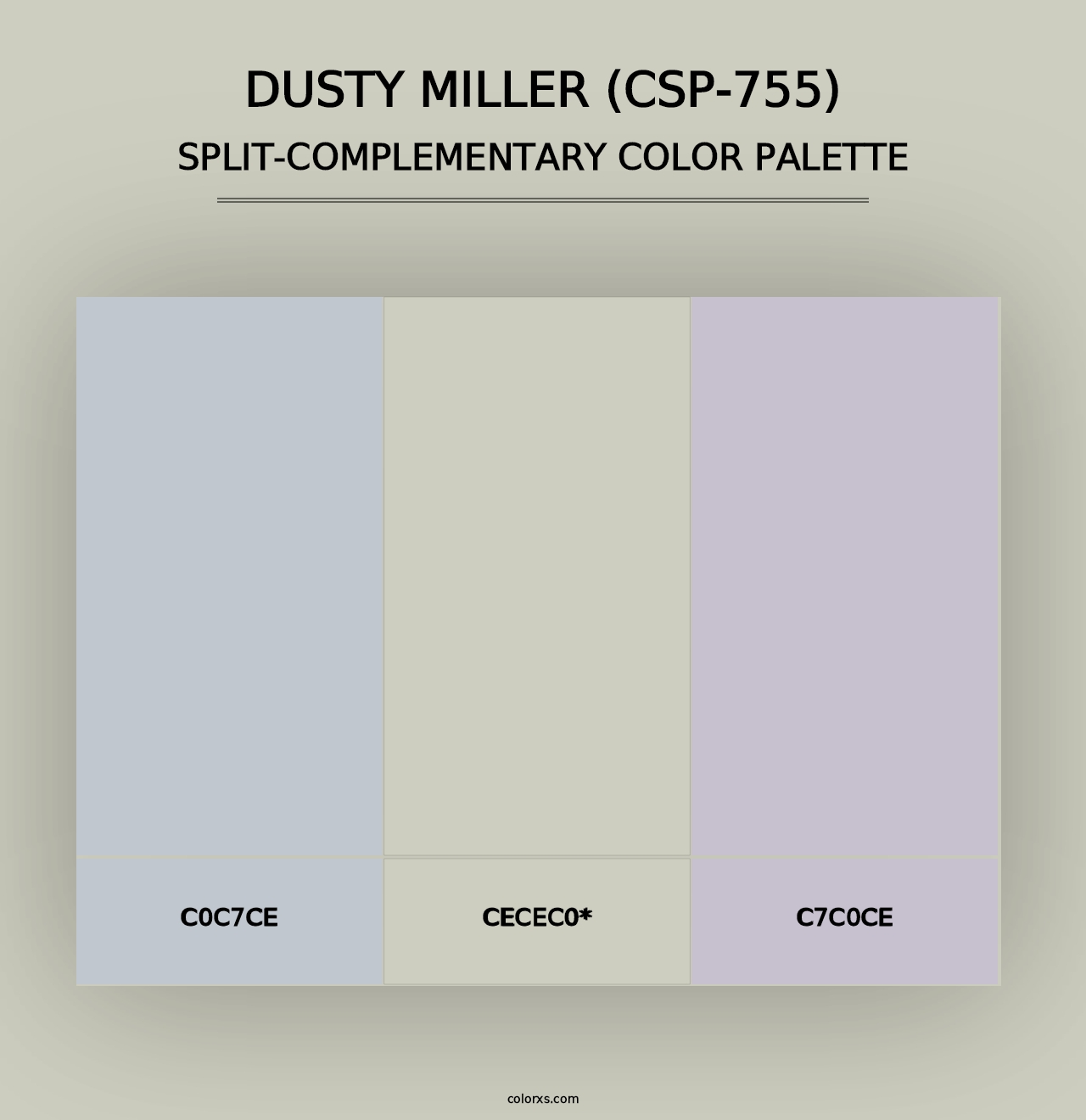 Dusty Miller (CSP-755) - Split-Complementary Color Palette