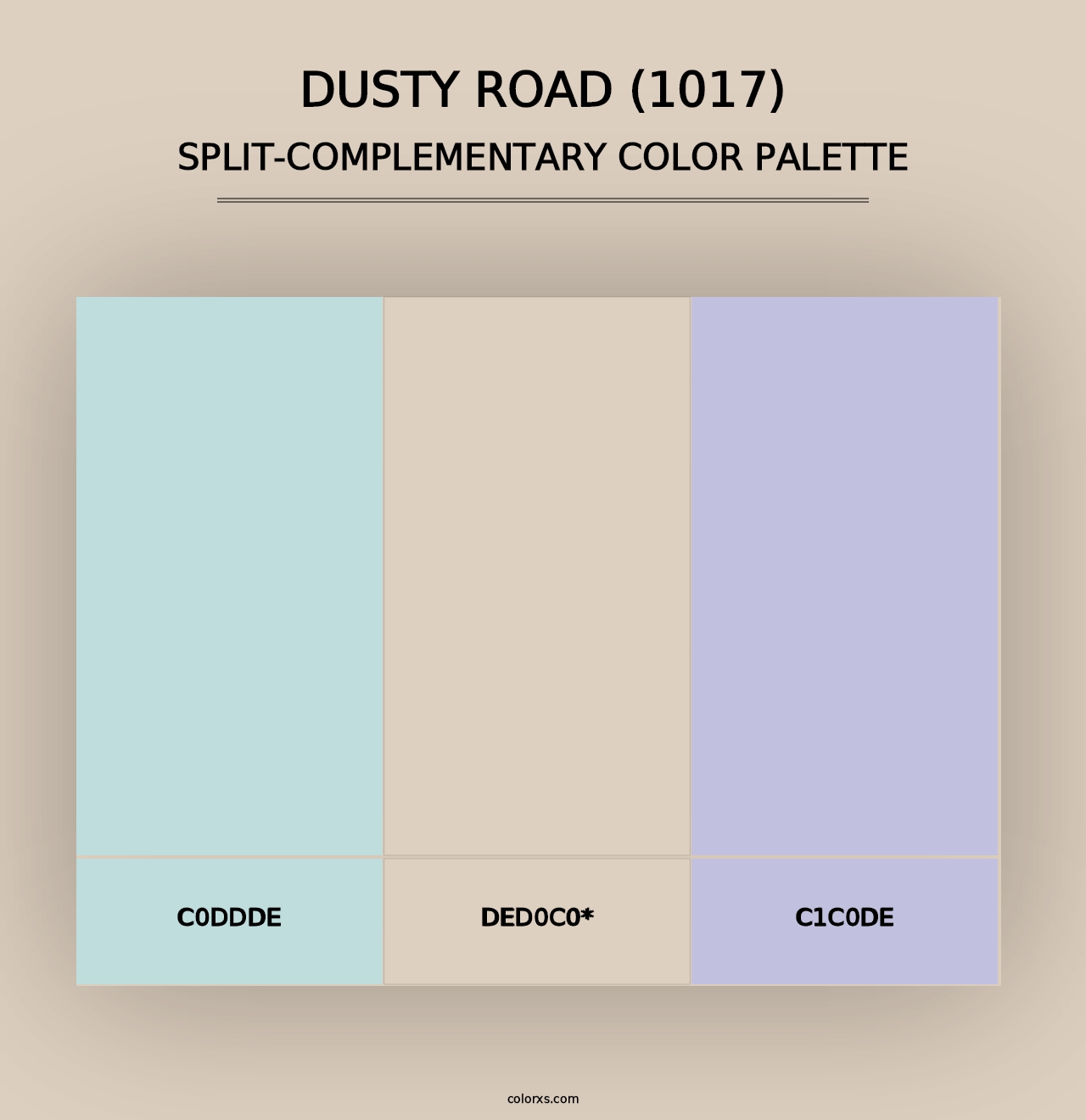 Dusty Road (1017) - Split-Complementary Color Palette