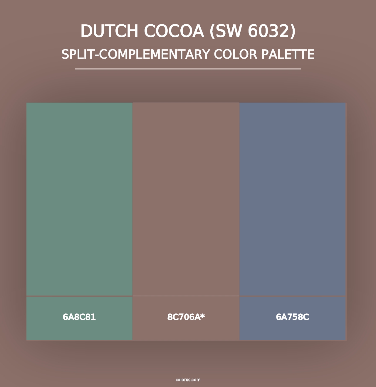 Dutch Cocoa (SW 6032) - Split-Complementary Color Palette